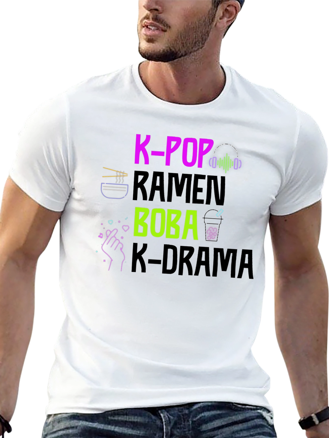 K-Pop Ramen Boba K-Drama Graphic Tee