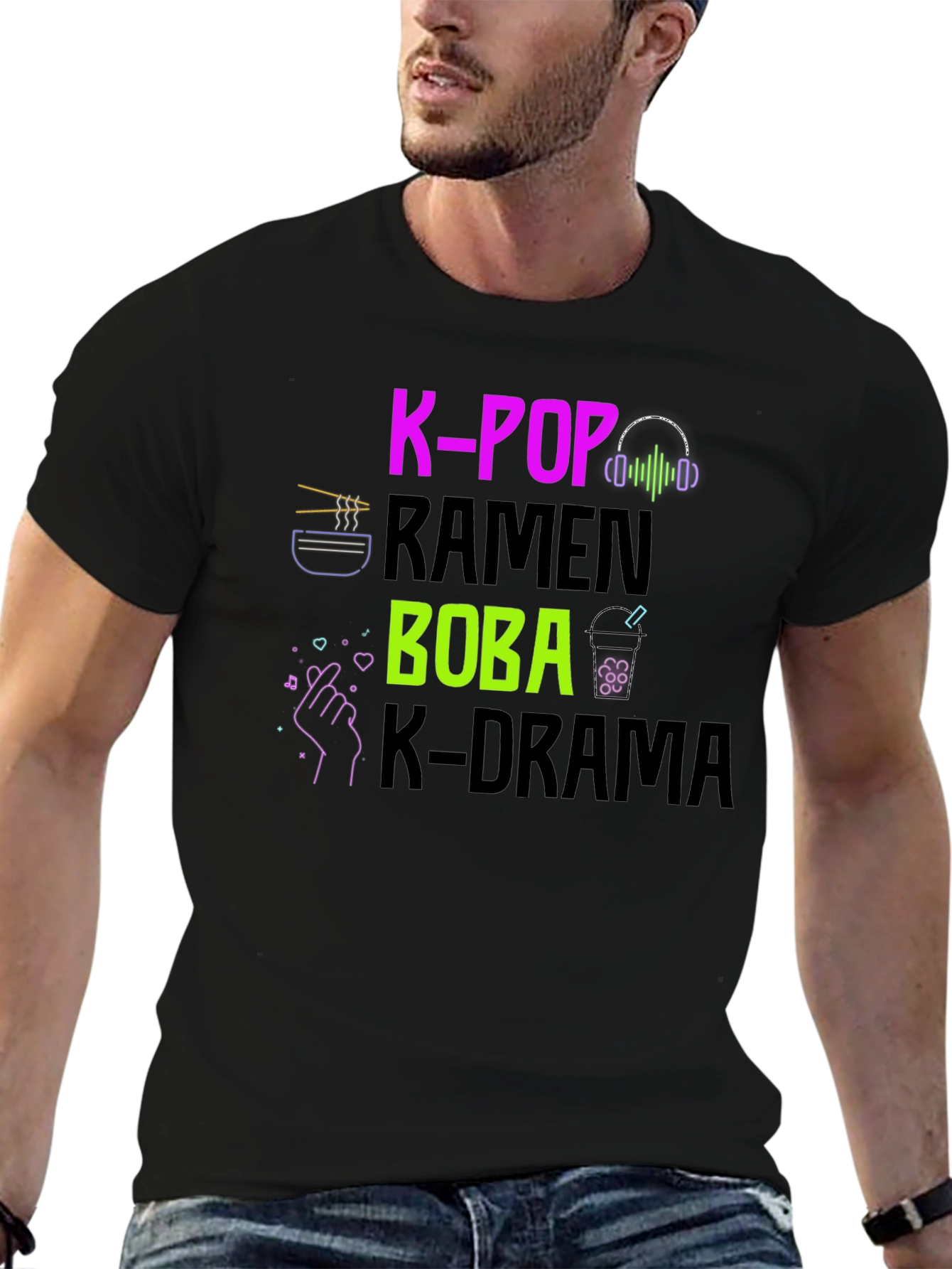 K-Pop Ramen Boba K-Drama Graphic Tee
