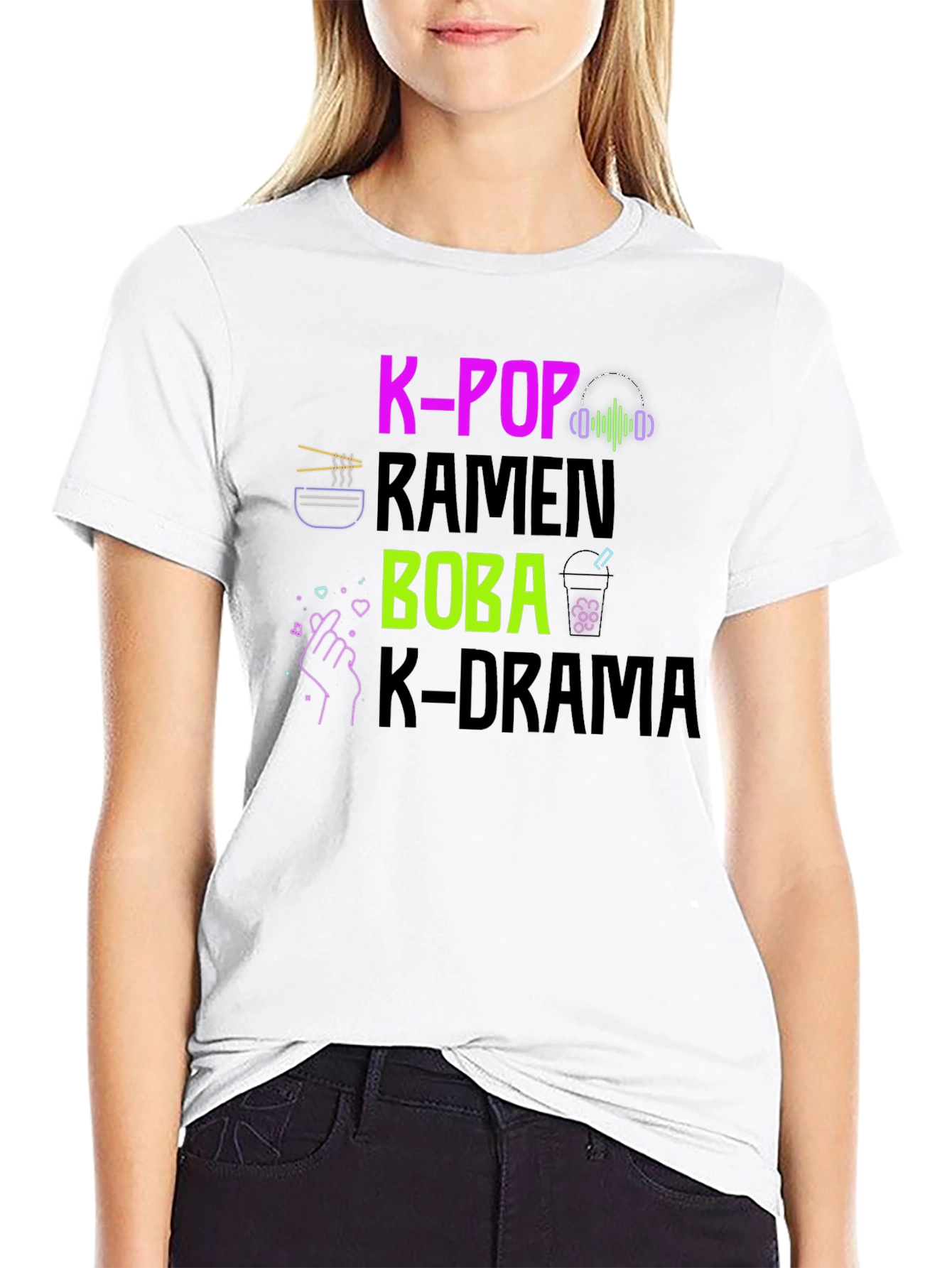 K-Pop Ramen Boba K-Drama Graphic Tee