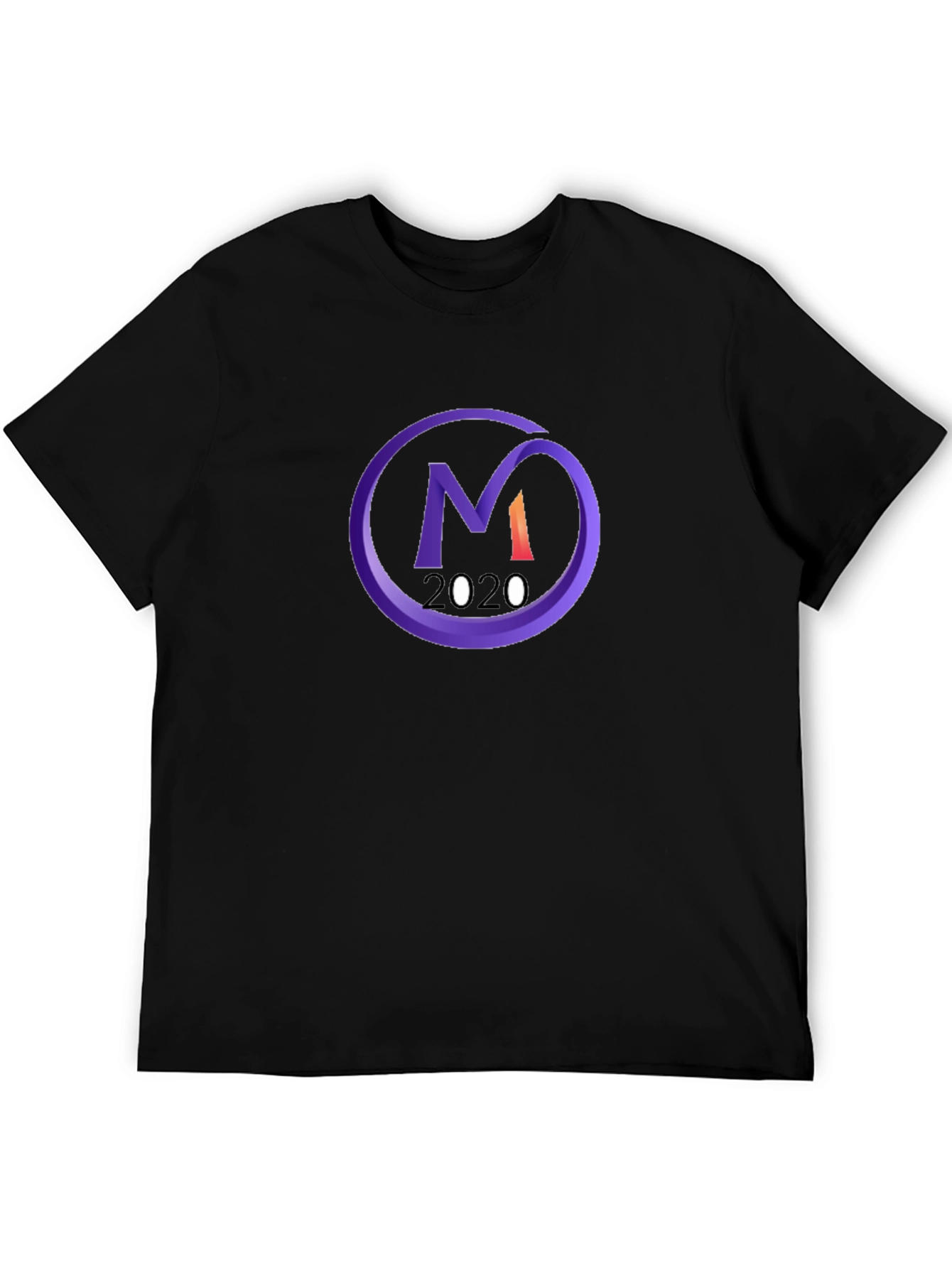 Black T-Shirt with Purple M 2020 Logo