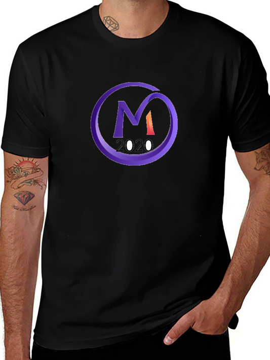 Black T-Shirt with Purple M 2020 Logo