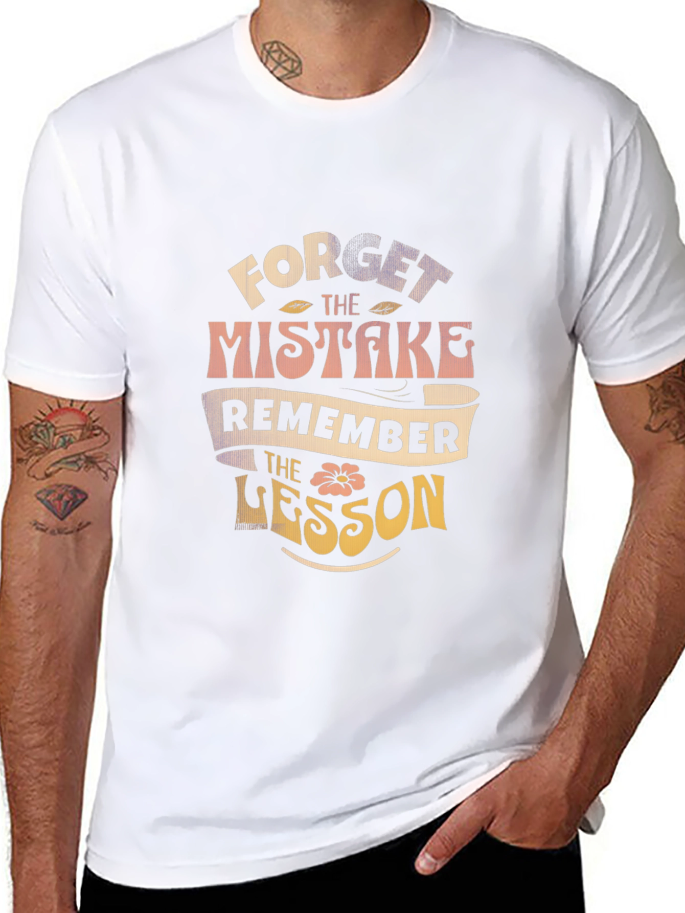Forget Mistake Remember Lesson Black T-Shirt