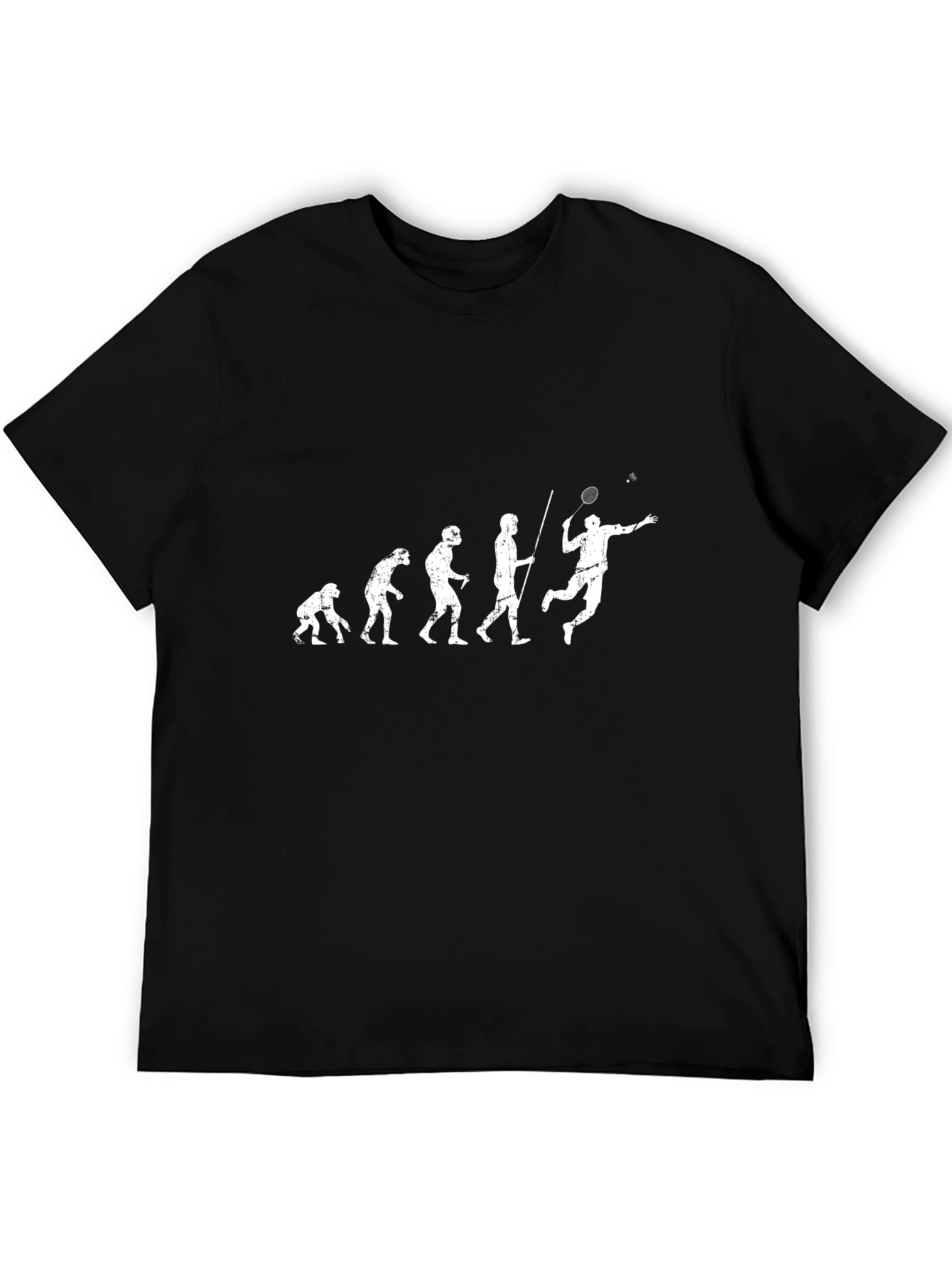 Evolution of Badminton Player T-Shirt