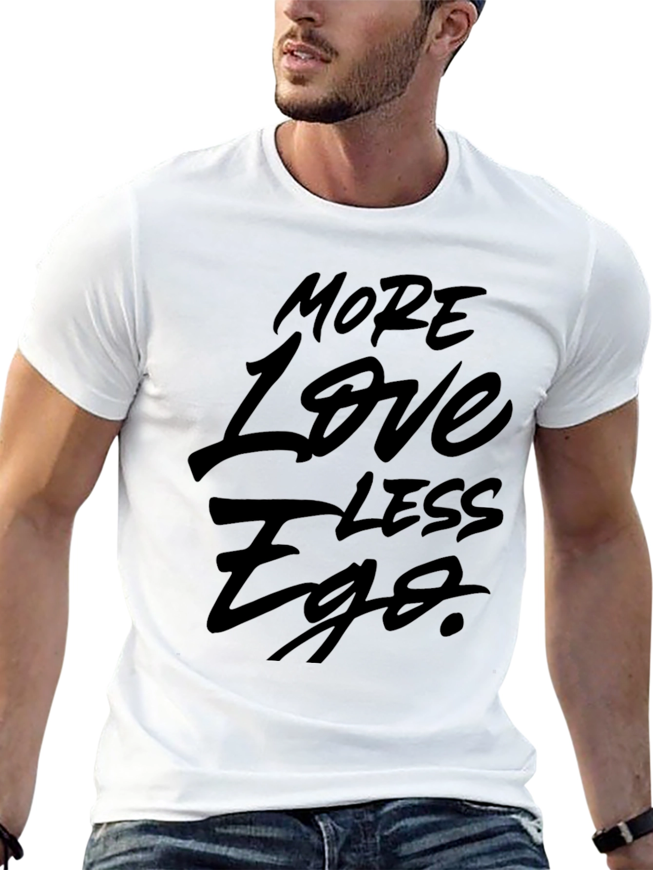 More Love Less Ego Black T-Shirt