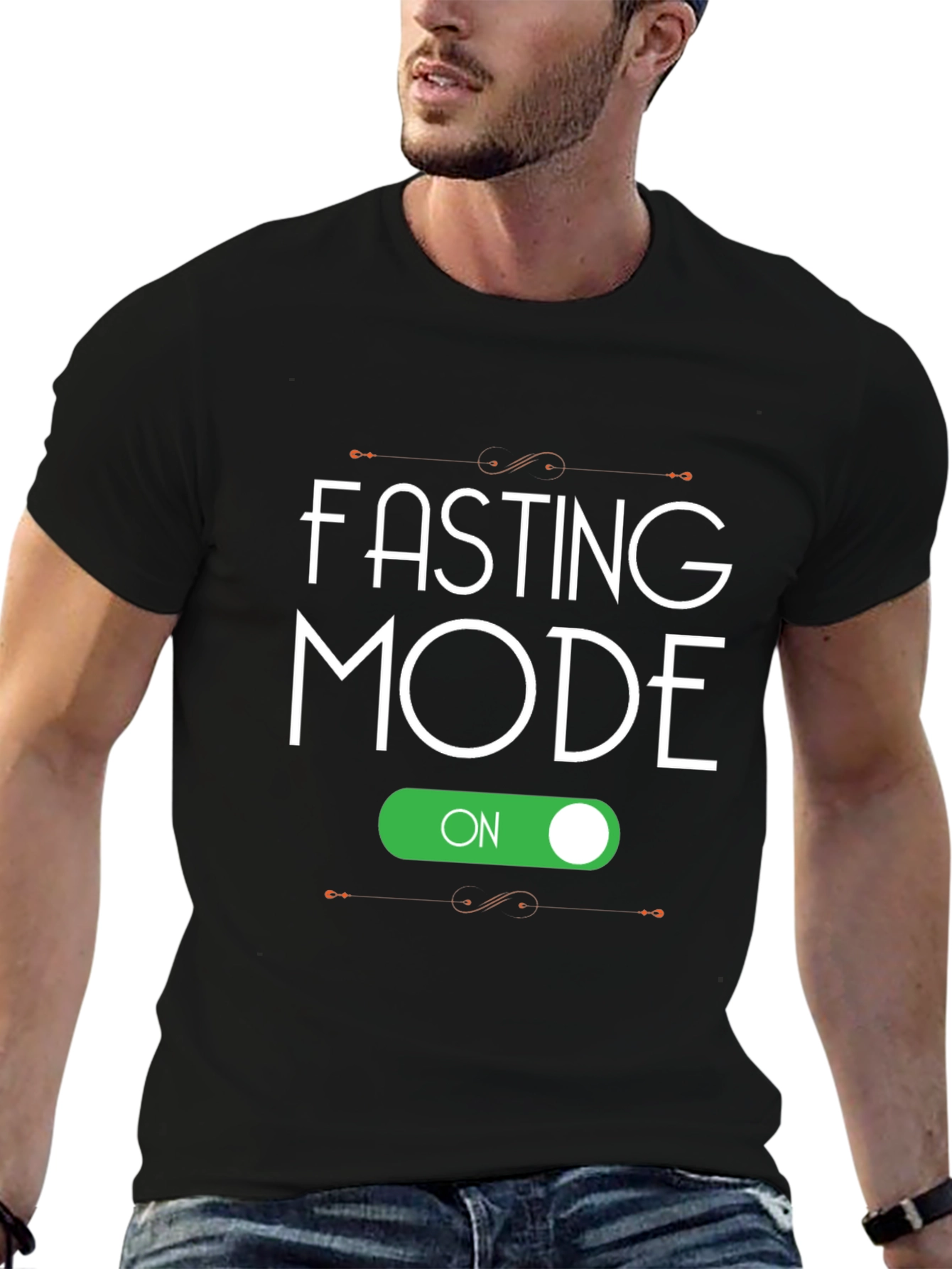 Fasting Mode On Black T-Shirt