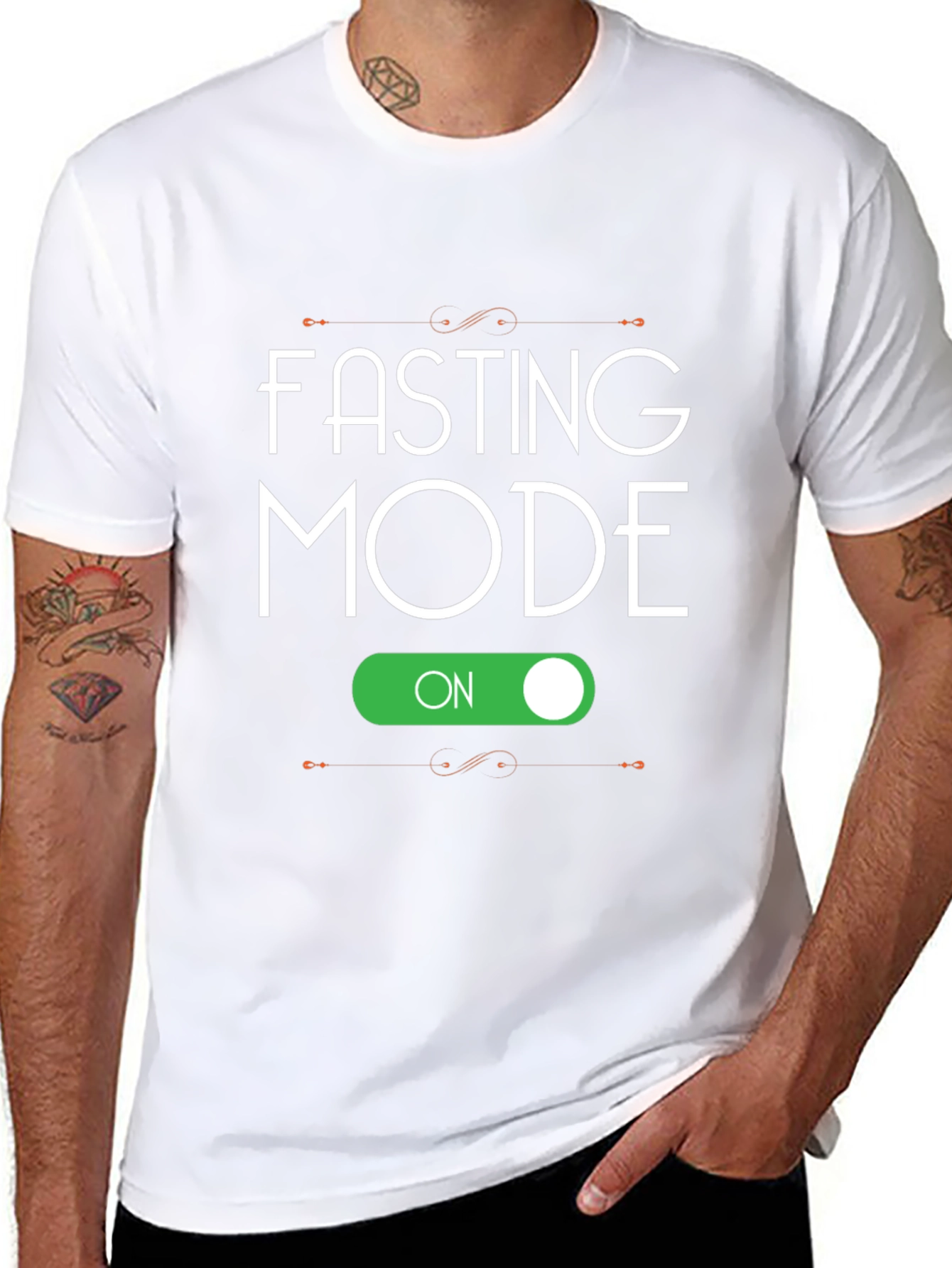 Fasting Mode On Black T-Shirt