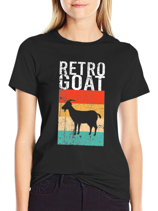 Retro Goat Graphic T-Shirt - Vintage Style Tee