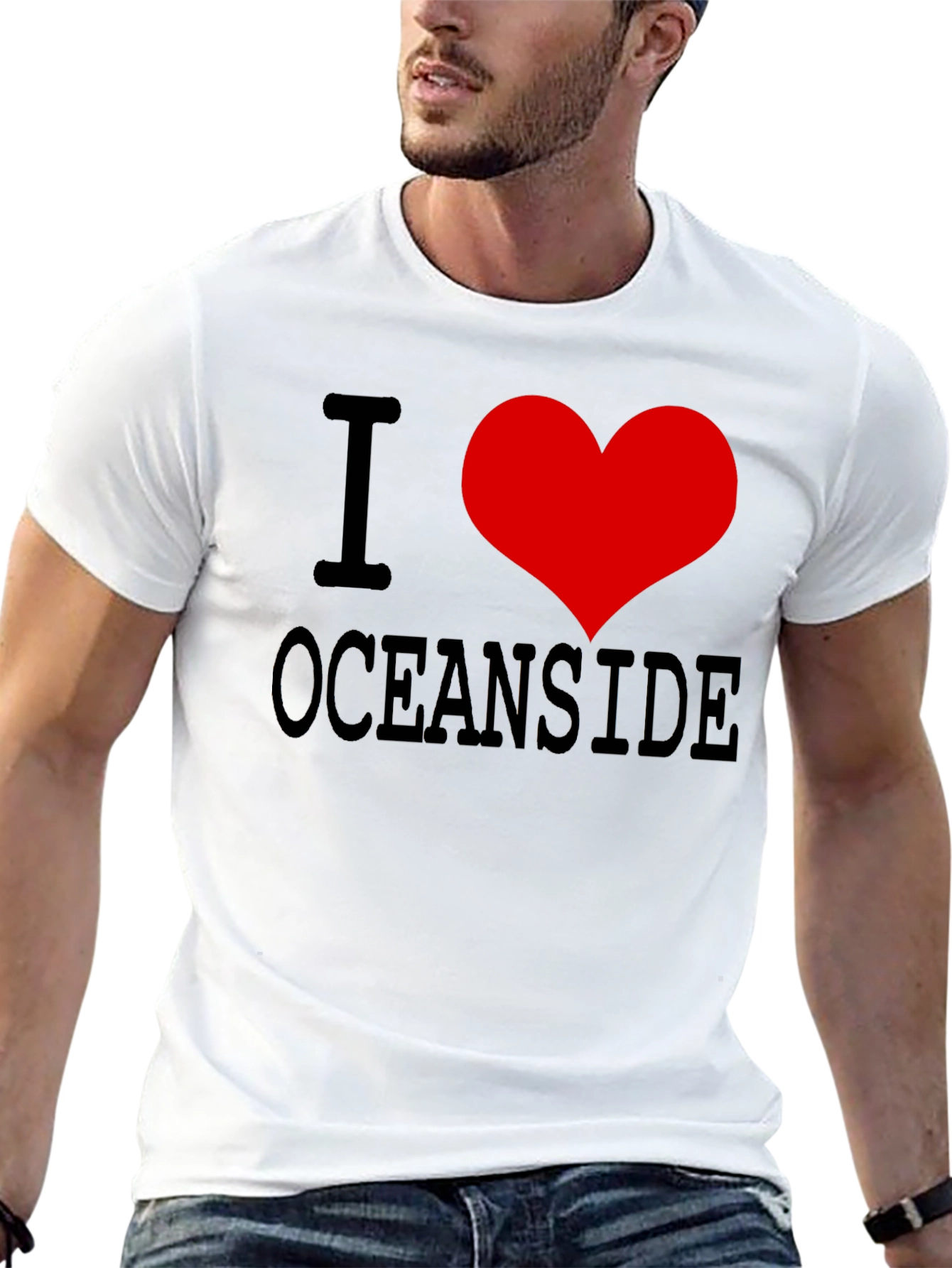 I Love Oceanside T-Shirt Novelty Graphic Tee