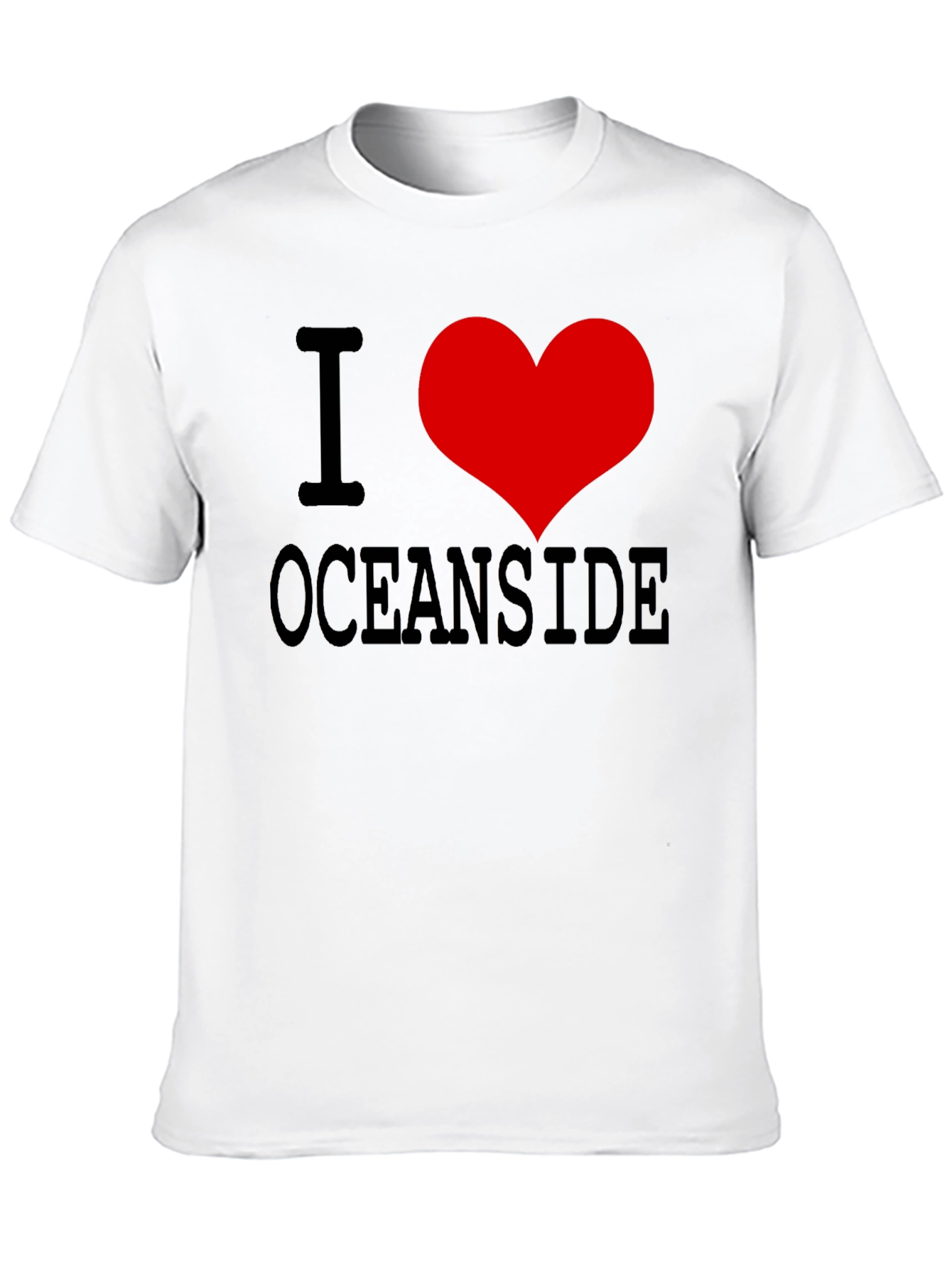 I Love Oceanside T-Shirt Novelty Graphic Tee