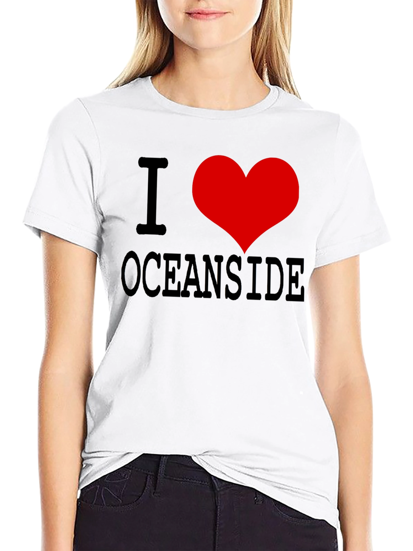 I Love Oceanside T-Shirt Novelty Graphic Tee
