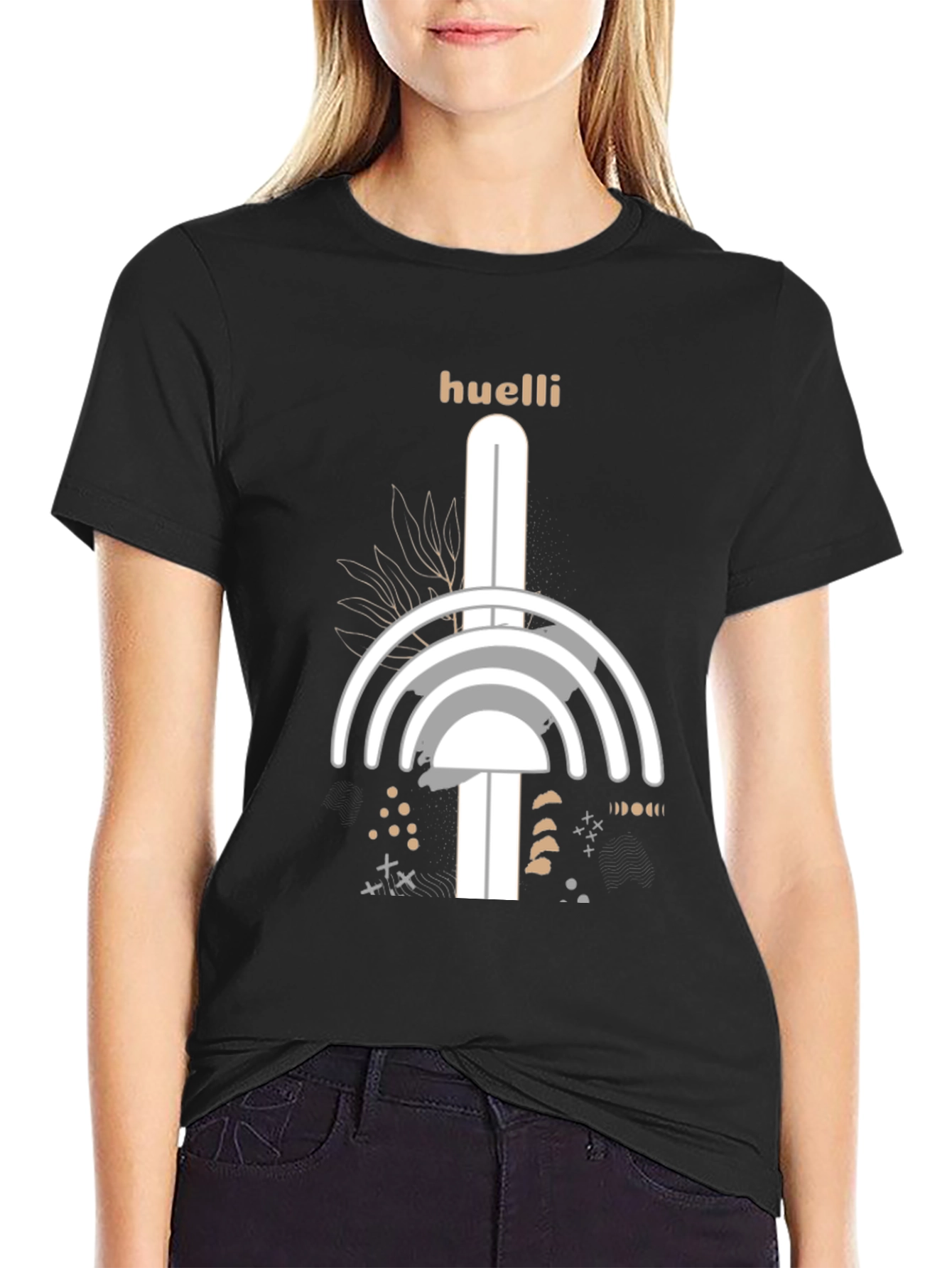 Huelli Graphic Tee - Abstract Modern Design