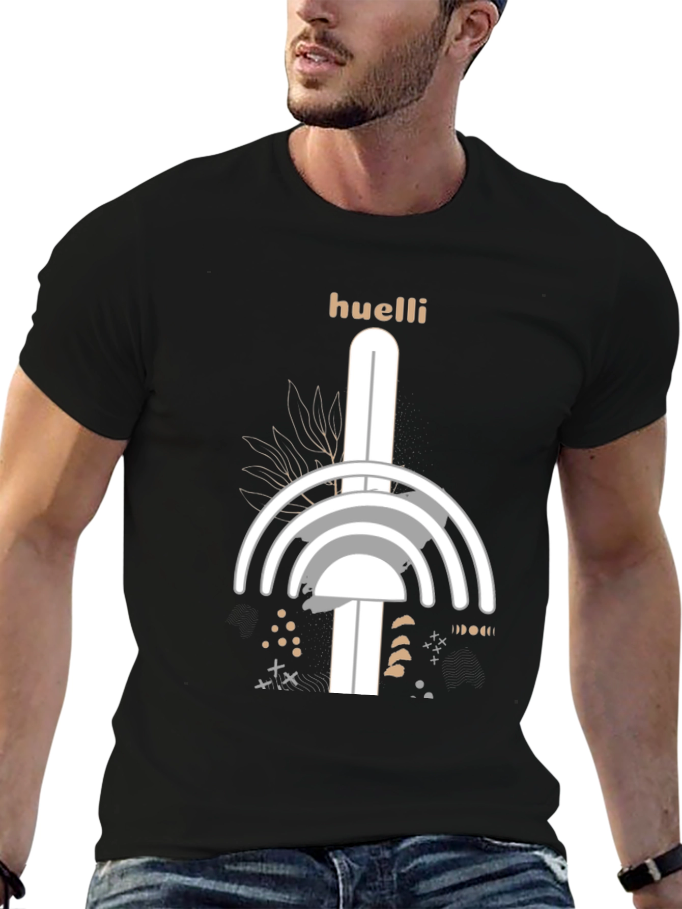 Huelli Graphic Tee - Abstract Modern Design