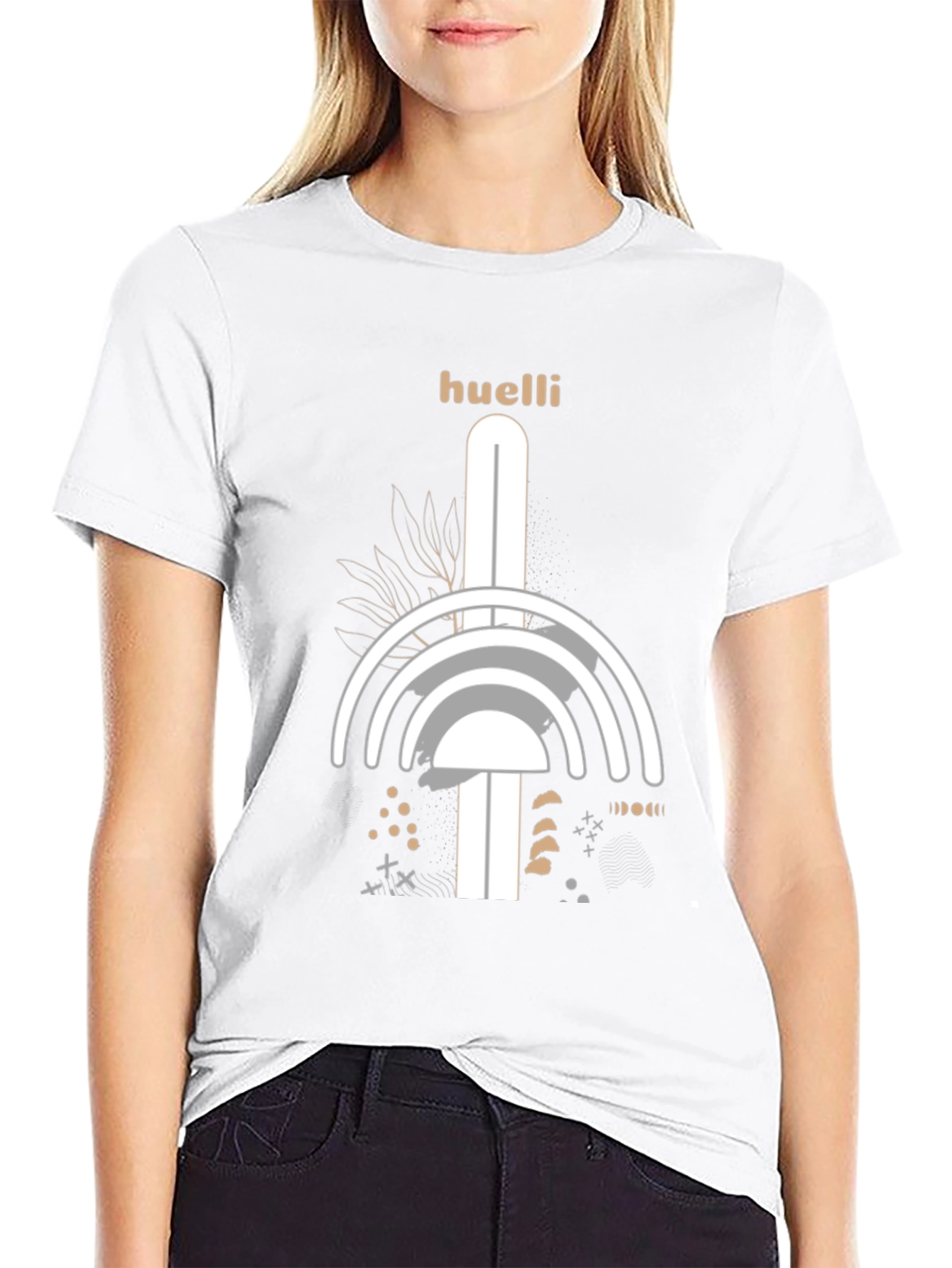 Huelli Graphic Tee - Abstract Modern Design
