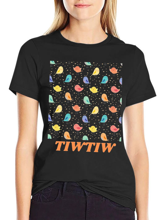 TIWTIW Bird Pattern Tee