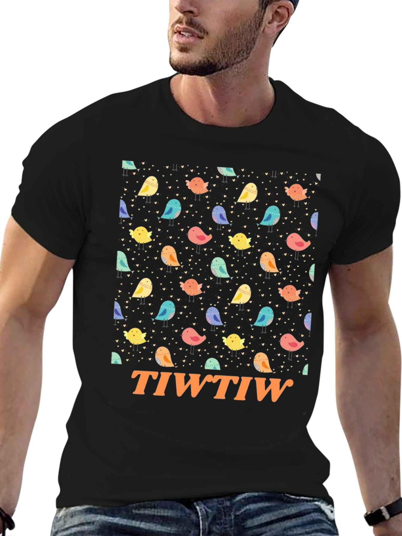 TIWTIW Bird Pattern Tee