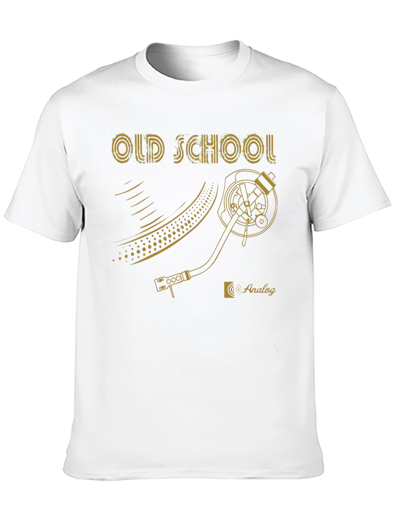 Old School Analog Turntable Graphic Tee - Black