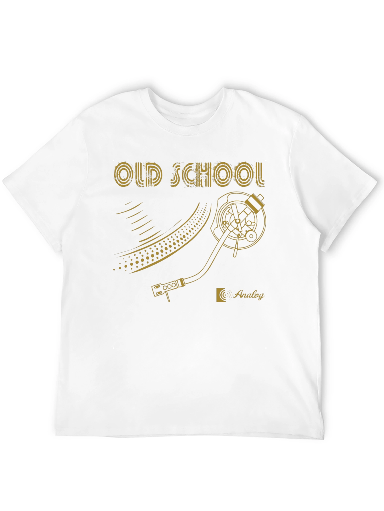 Old School Analog Turntable Graphic Tee - Black
