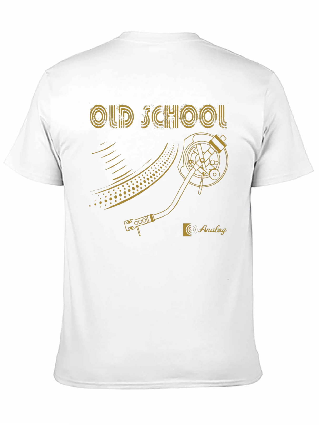 Old School Analog Turntable Graphic Tee - Black