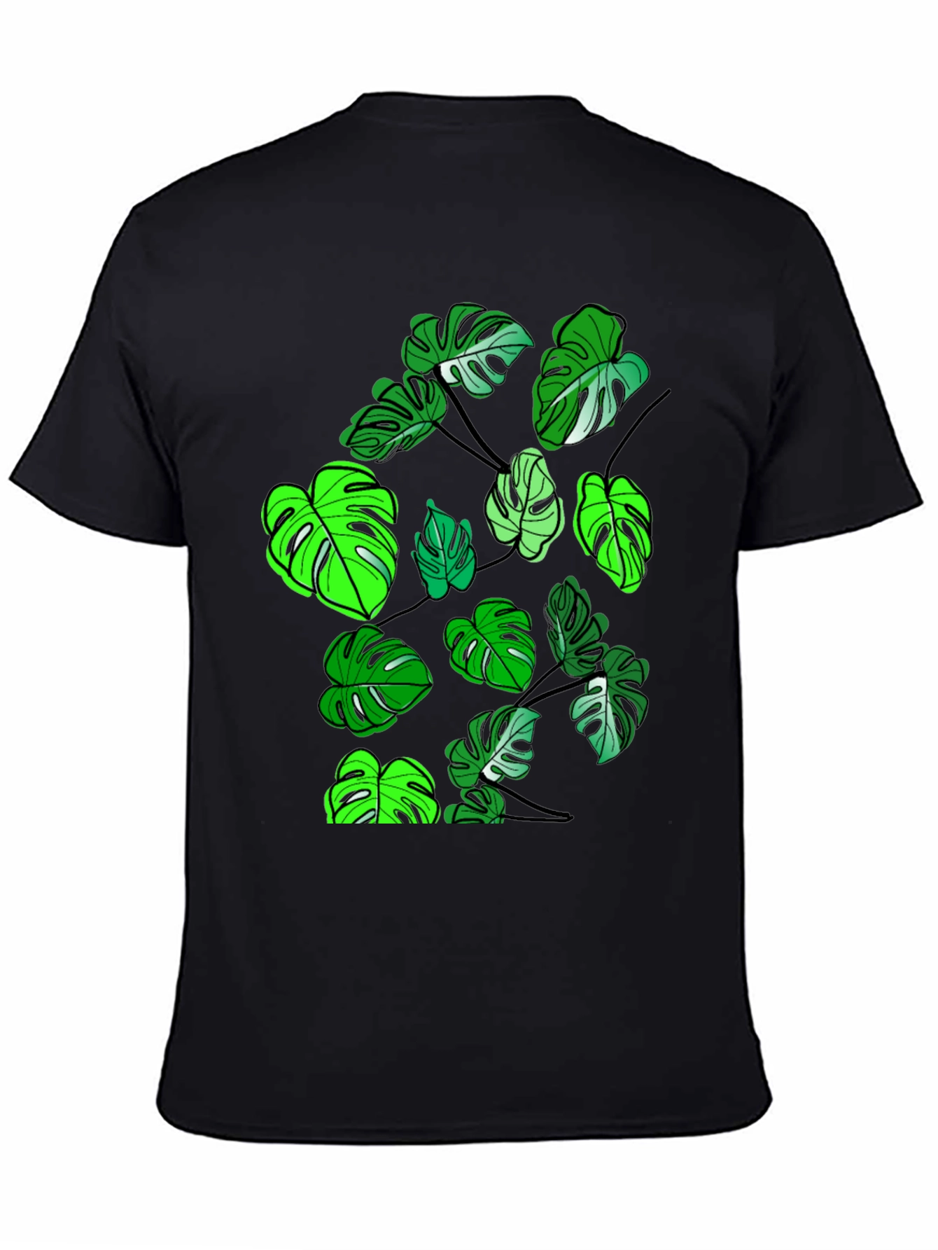 Monstera Leaf Graphic Tee - Tropical Plant Design