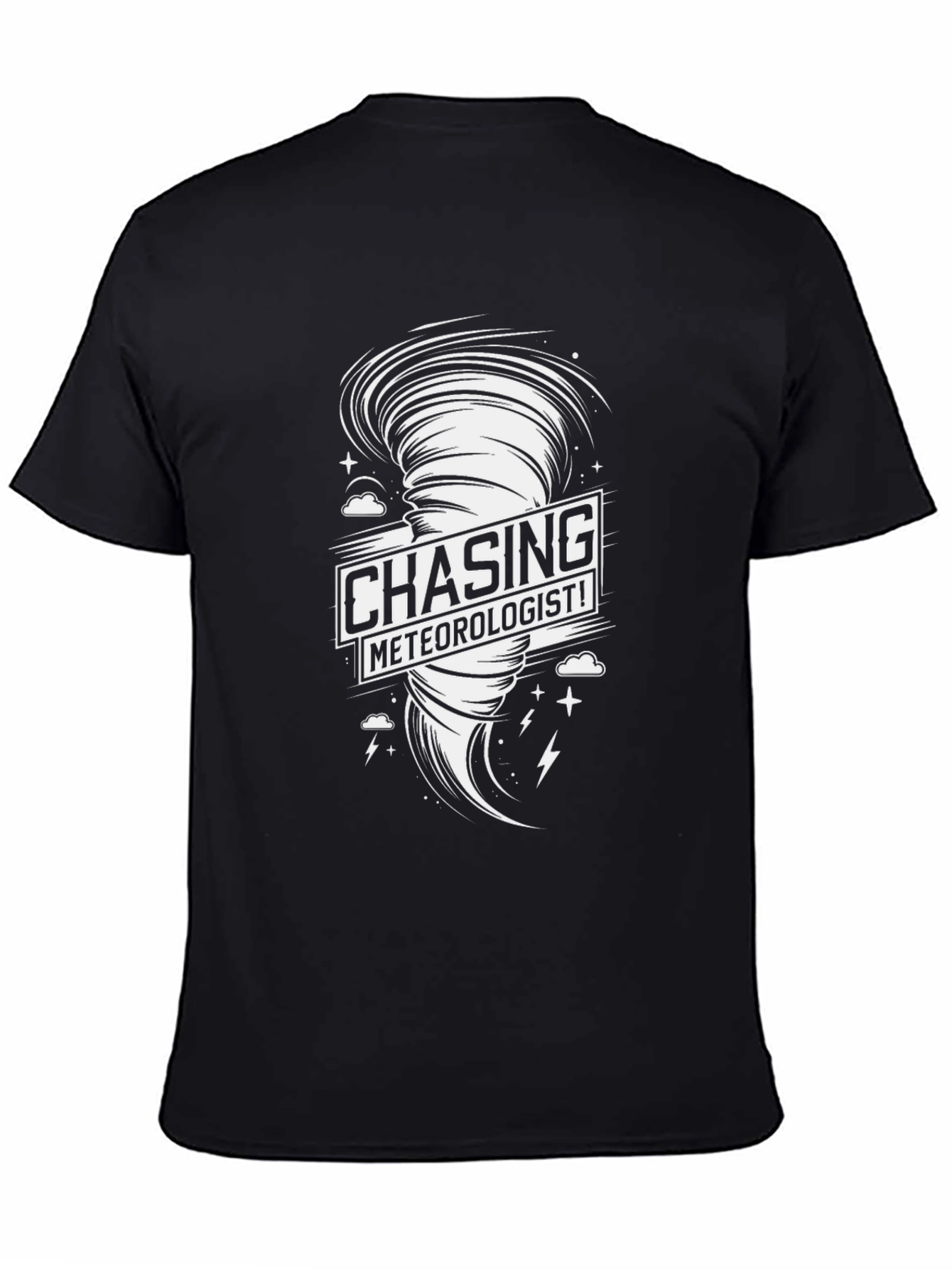 Chasing Meteorologist! Black Graphic Tee