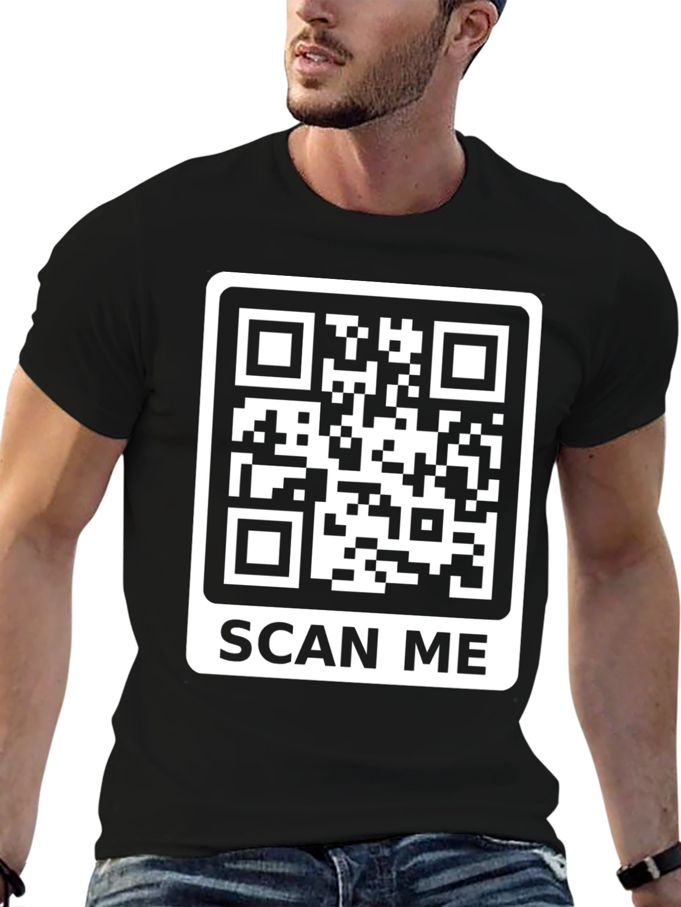 Scan Me QR Code Graphic T-Shirt - Modern Style