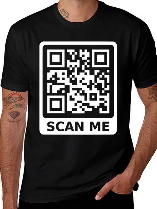 Scan Me QR Code Graphic T-Shirt - Modern Style
