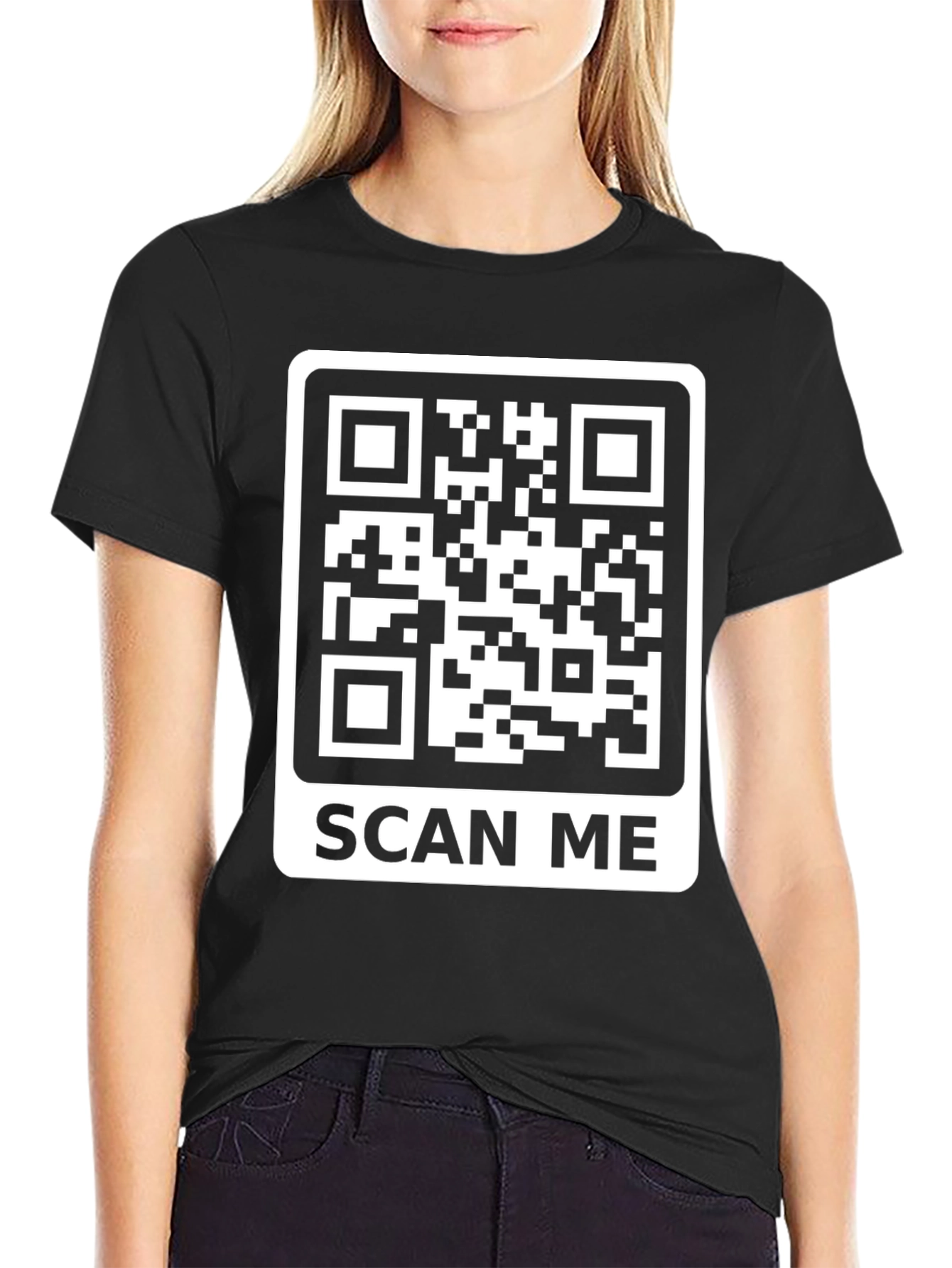 Scan Me QR Code Graphic T-Shirt - Modern Style