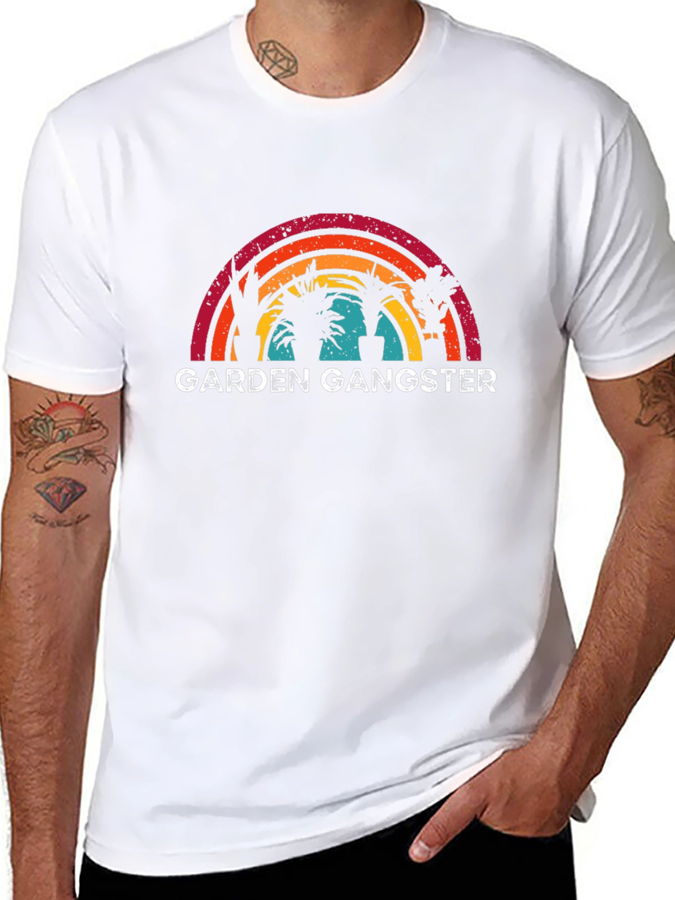 Garden Gangster Black Graphic T-Shirt