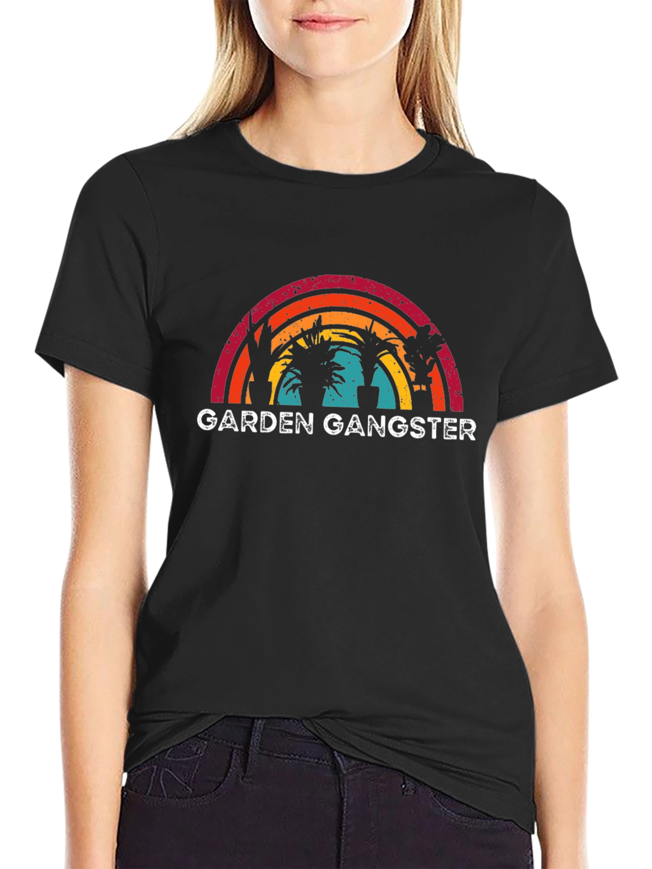 Garden Gangster Black Graphic T-Shirt