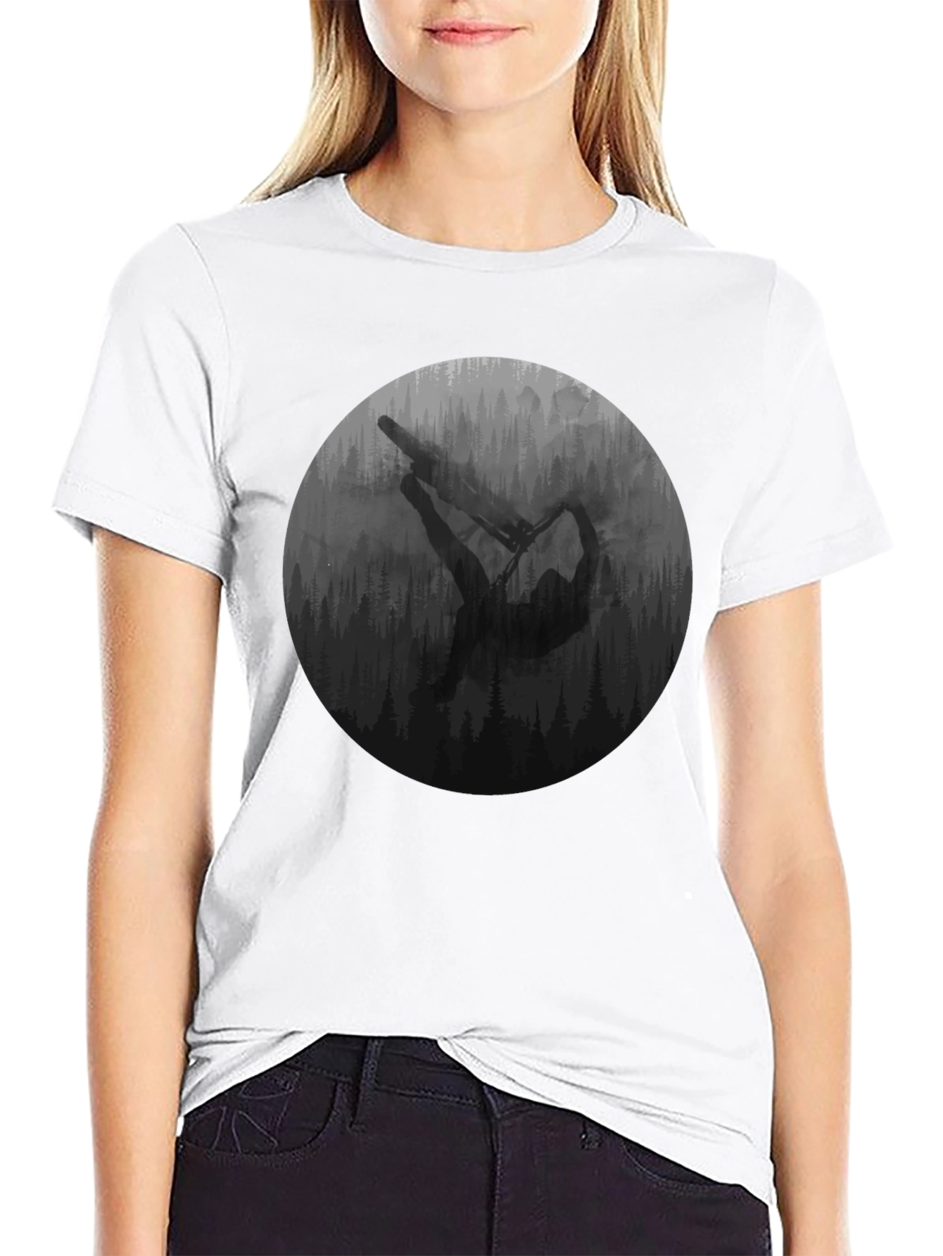 Mountain Biker Graphic Tee - Black