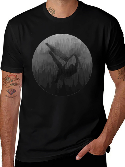 Mountain Biker Graphic Tee - Black