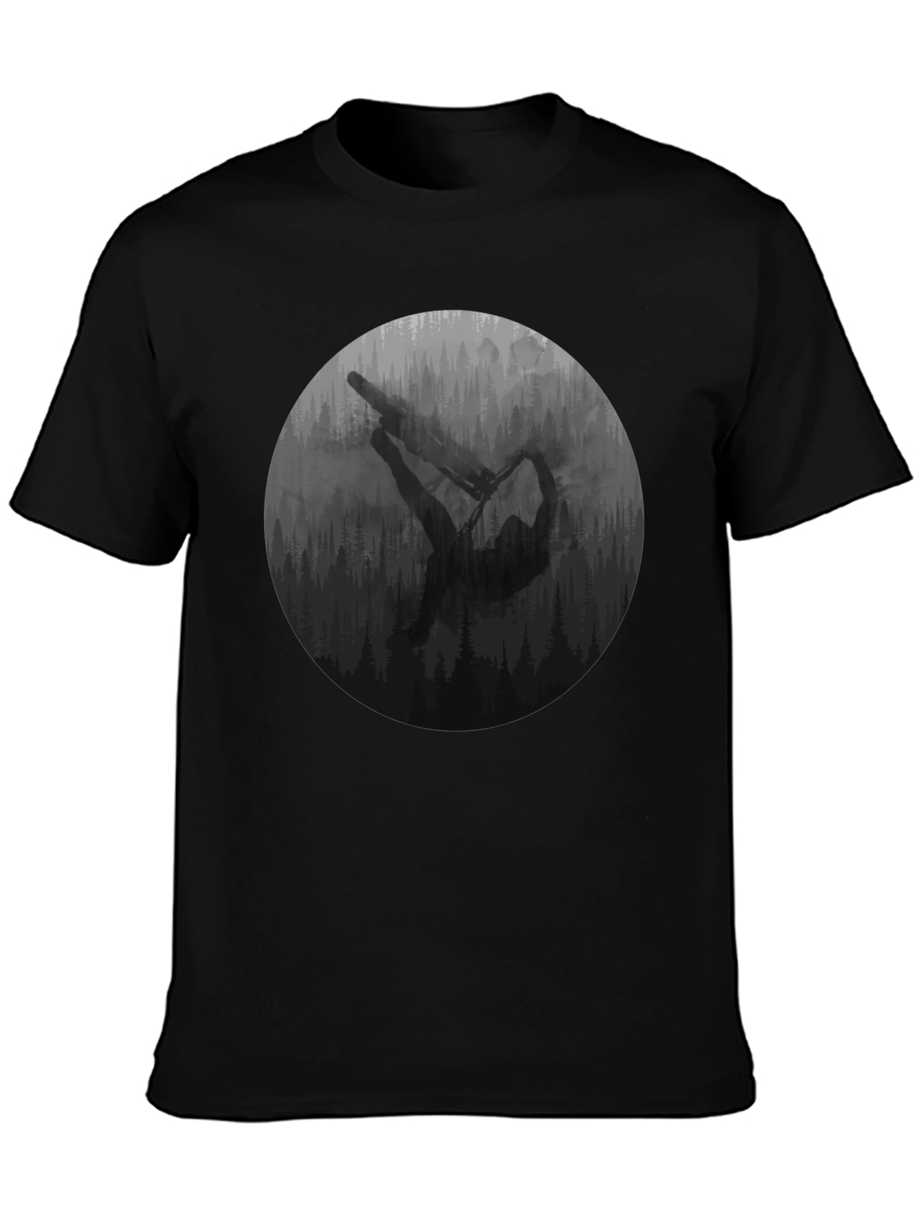 Mountain Biker Graphic Tee - Black