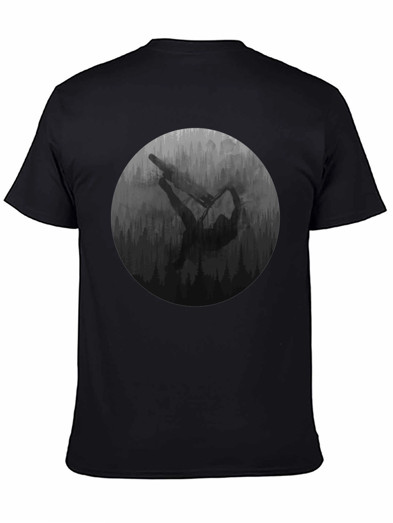 Mountain Biker Graphic Tee - Black