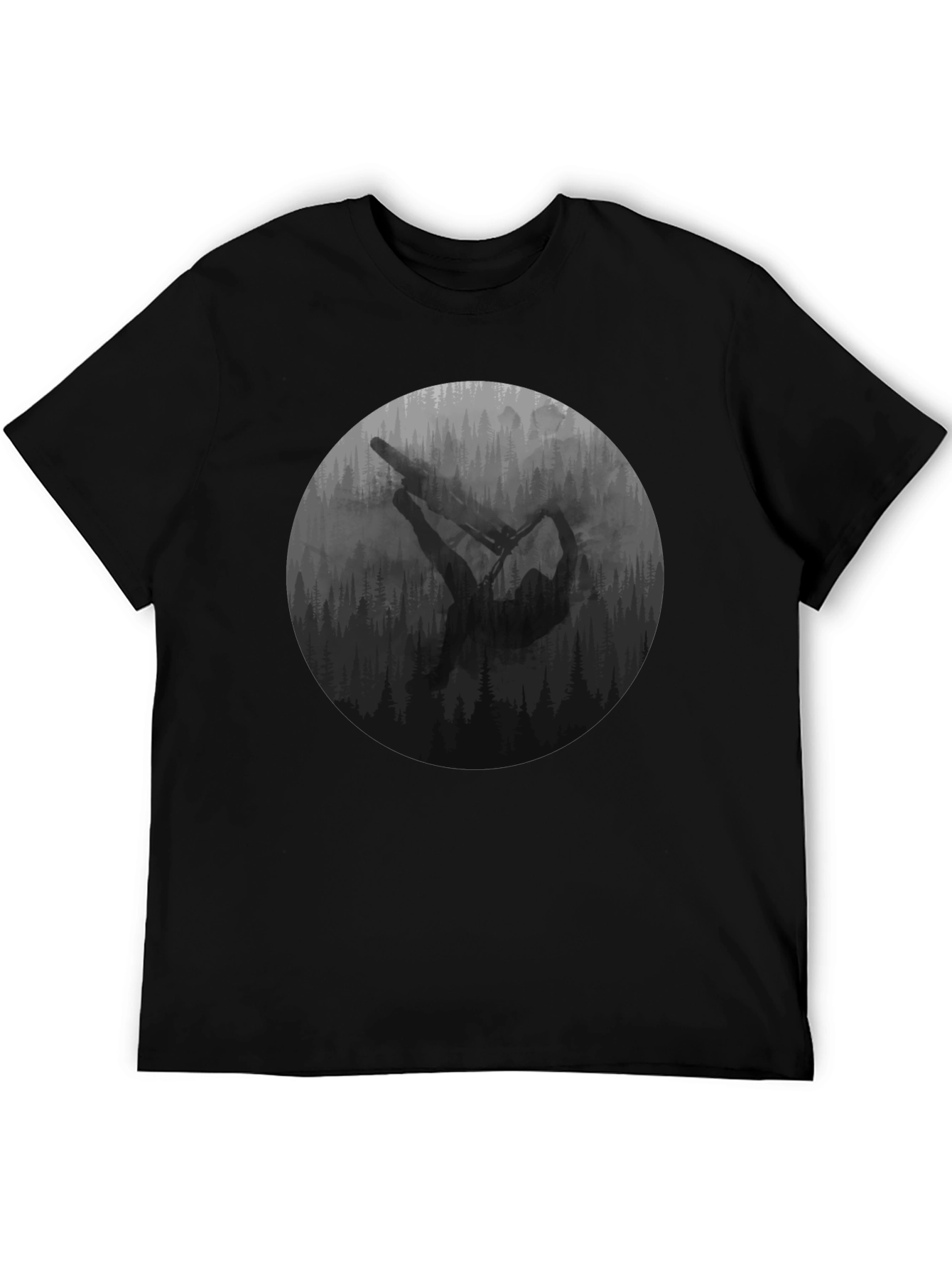 Mountain Biker Graphic Tee - Black