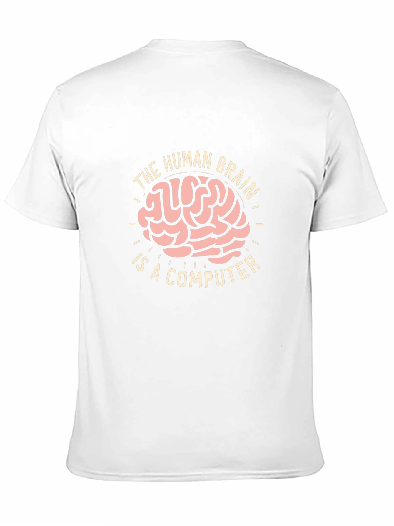 Brain Computer Graphic Tee - Geeky Statement T-Shirt