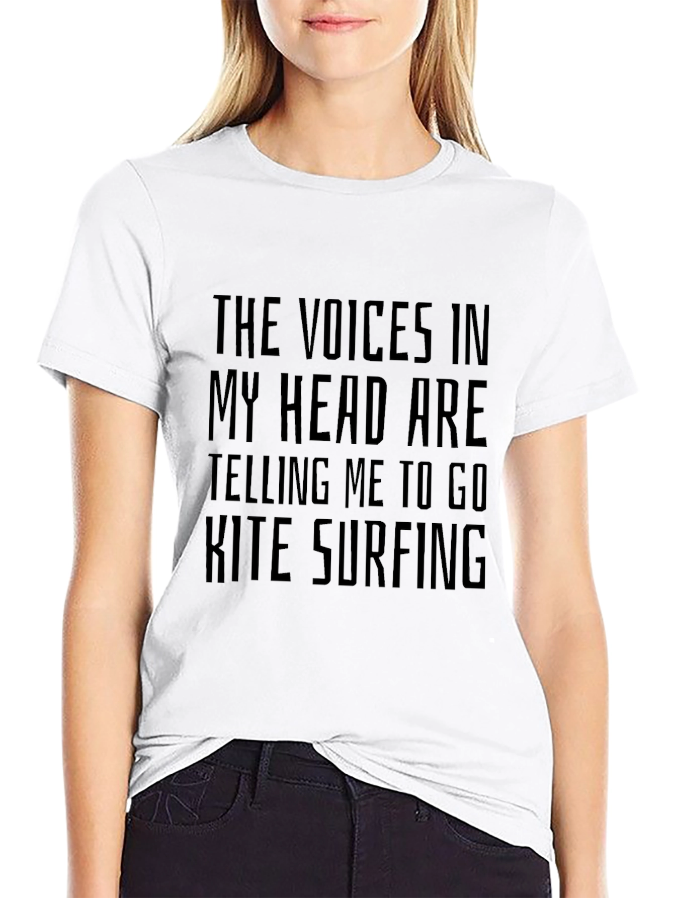 Kite Surfing Graphic Tee - Black
