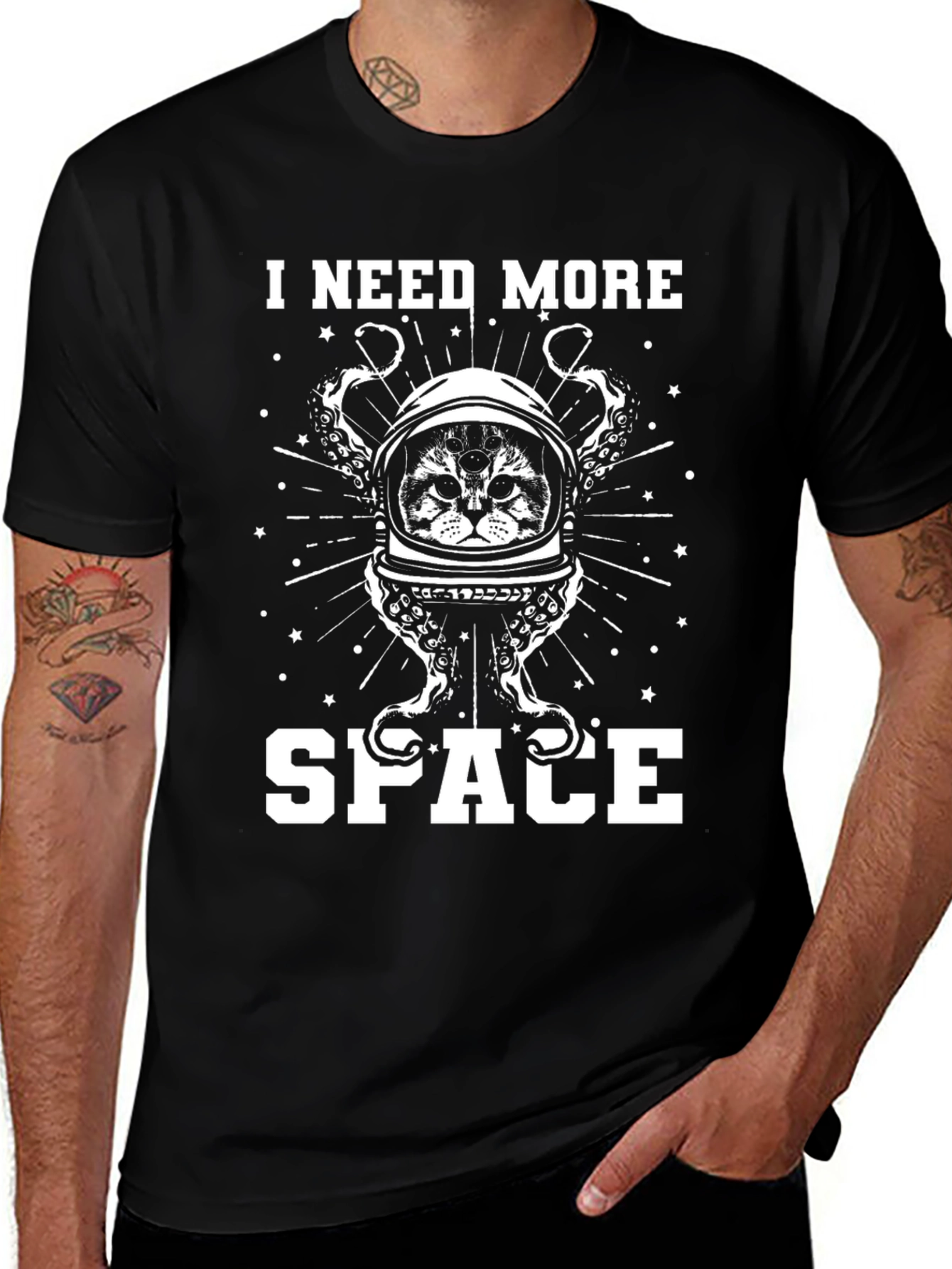 I Need More Space Cat Astronaut T-Shirt