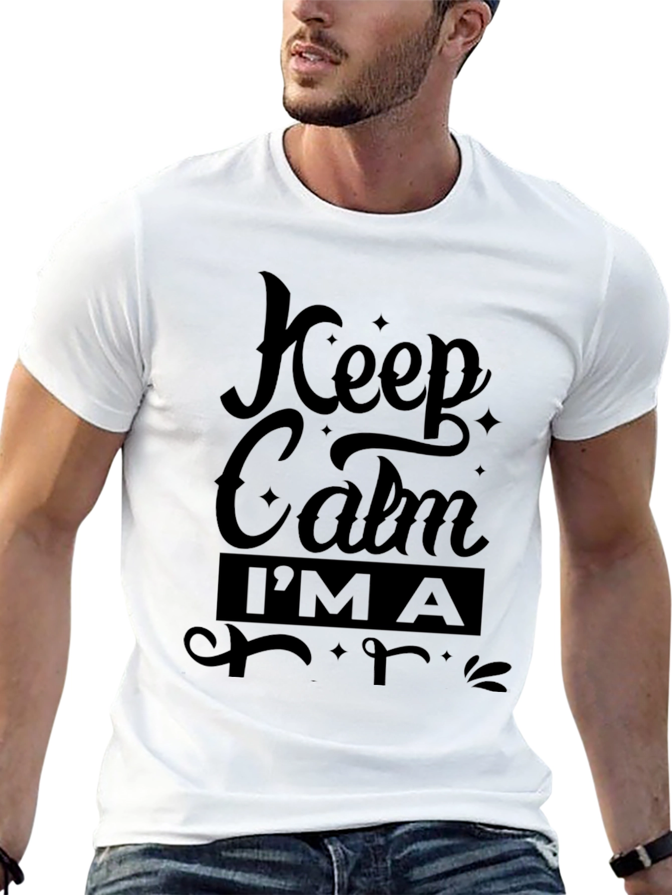 Keep Calm T-Shirt - Mens Black Tee