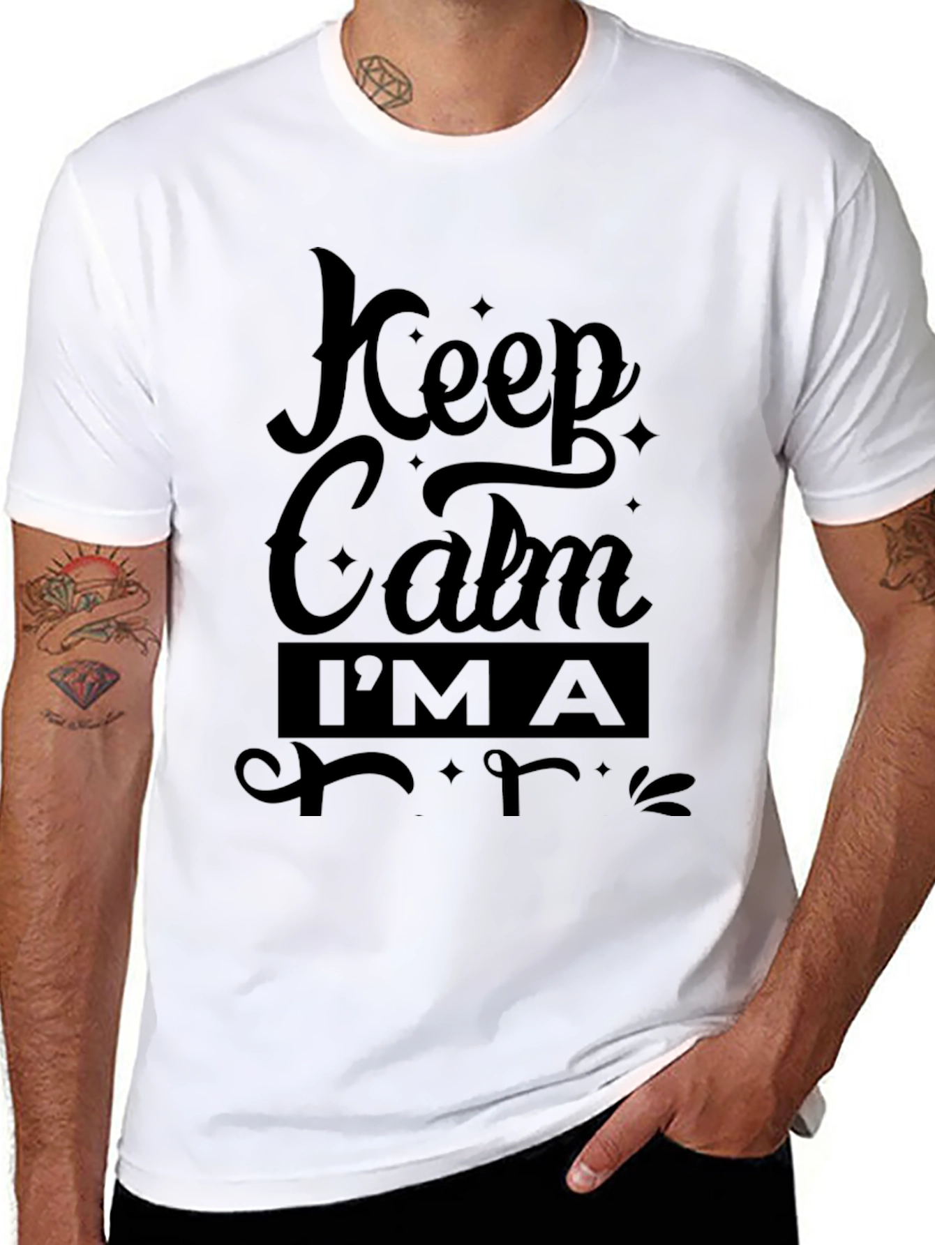 Keep Calm T-Shirt - Mens Black Tee