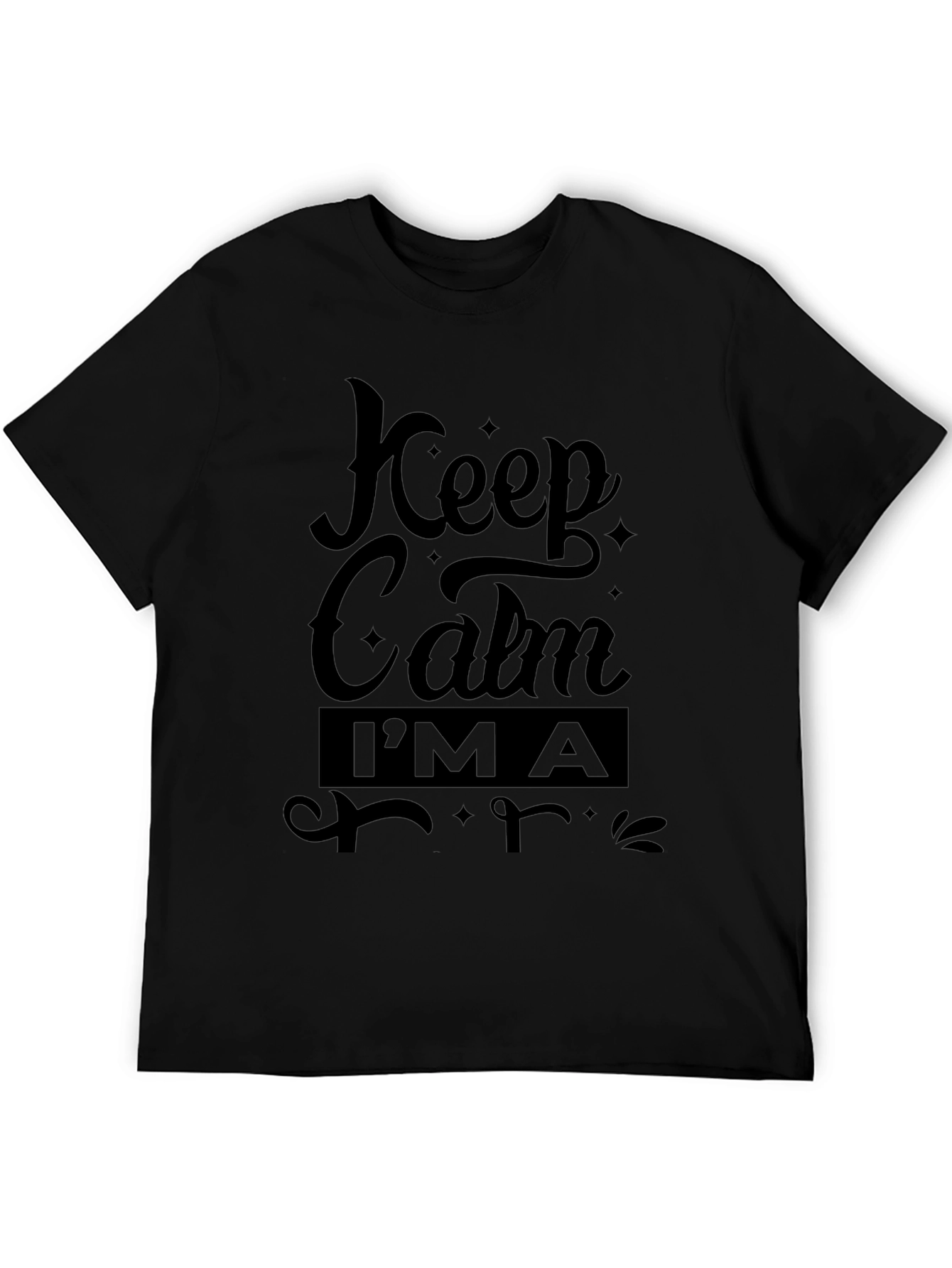 Keep Calm T-Shirt - Mens Black Tee