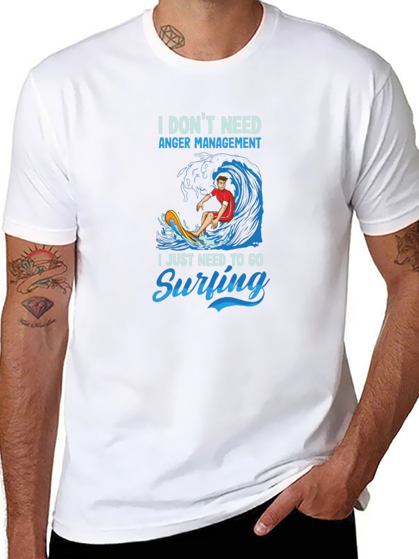 Surfing Graphic T-Shirt - Anger Management Alternative