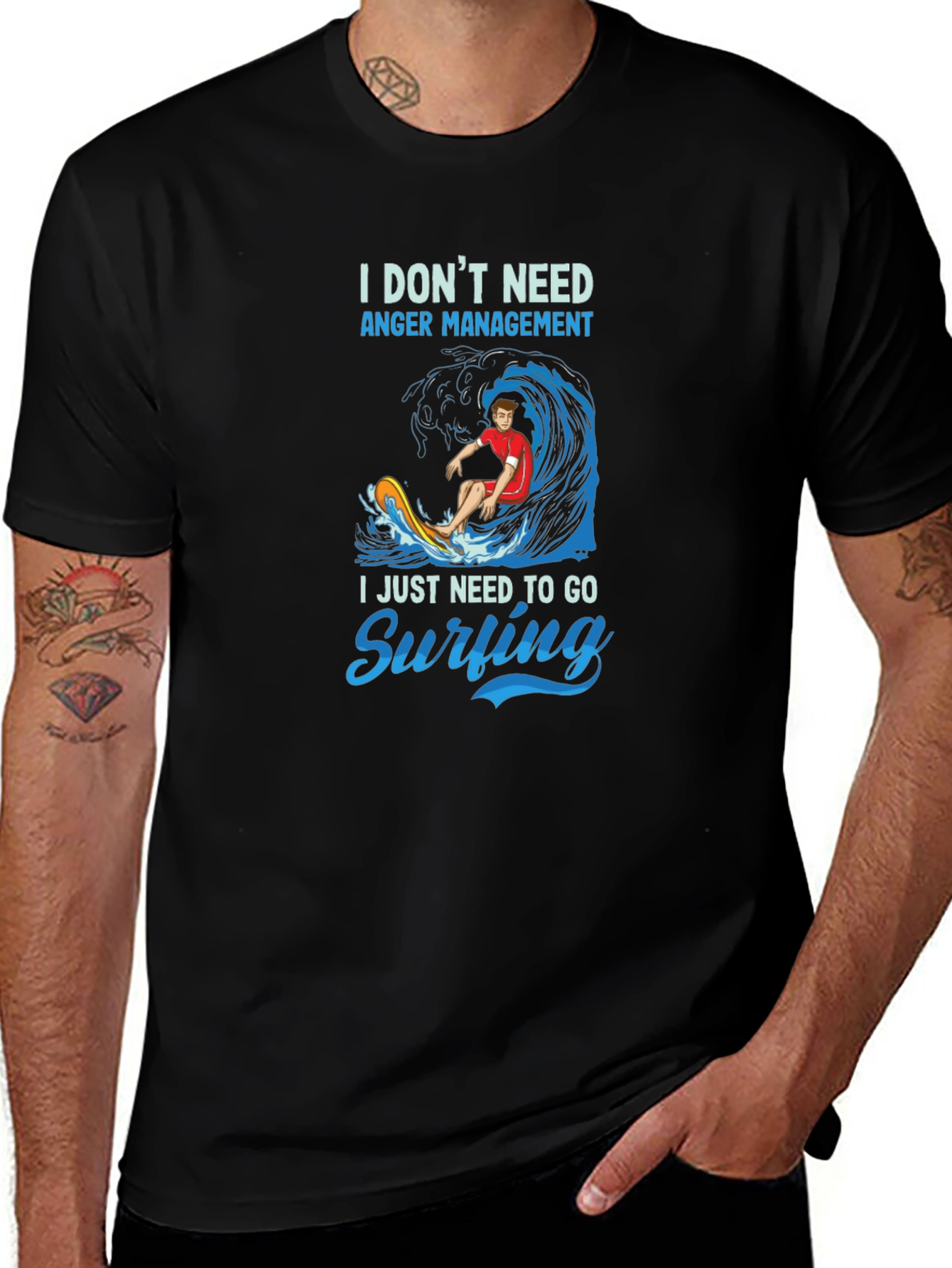 Surfing Graphic T-Shirt - Anger Management Alternative