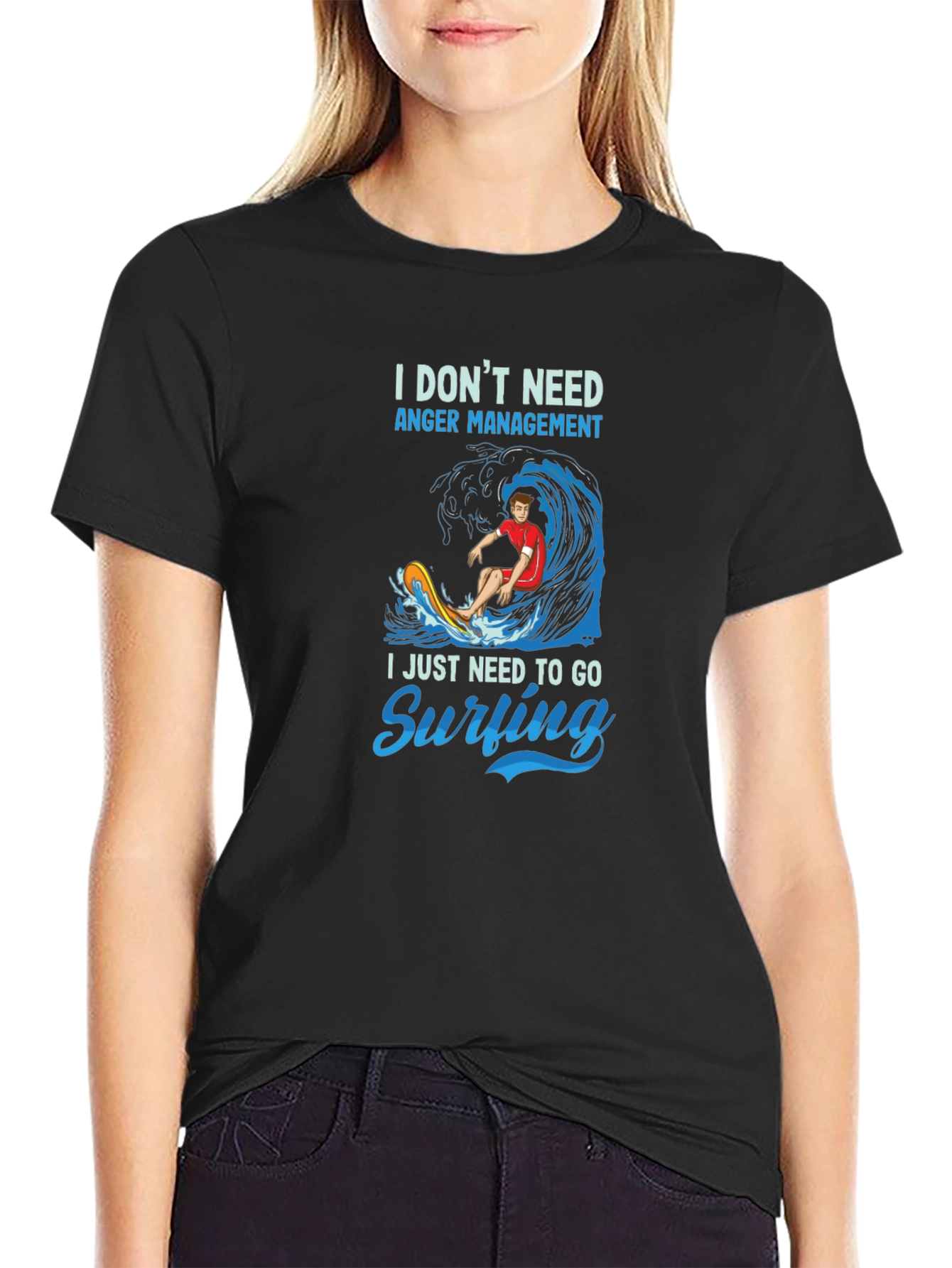 Surfing Graphic T-Shirt - Anger Management Alternative