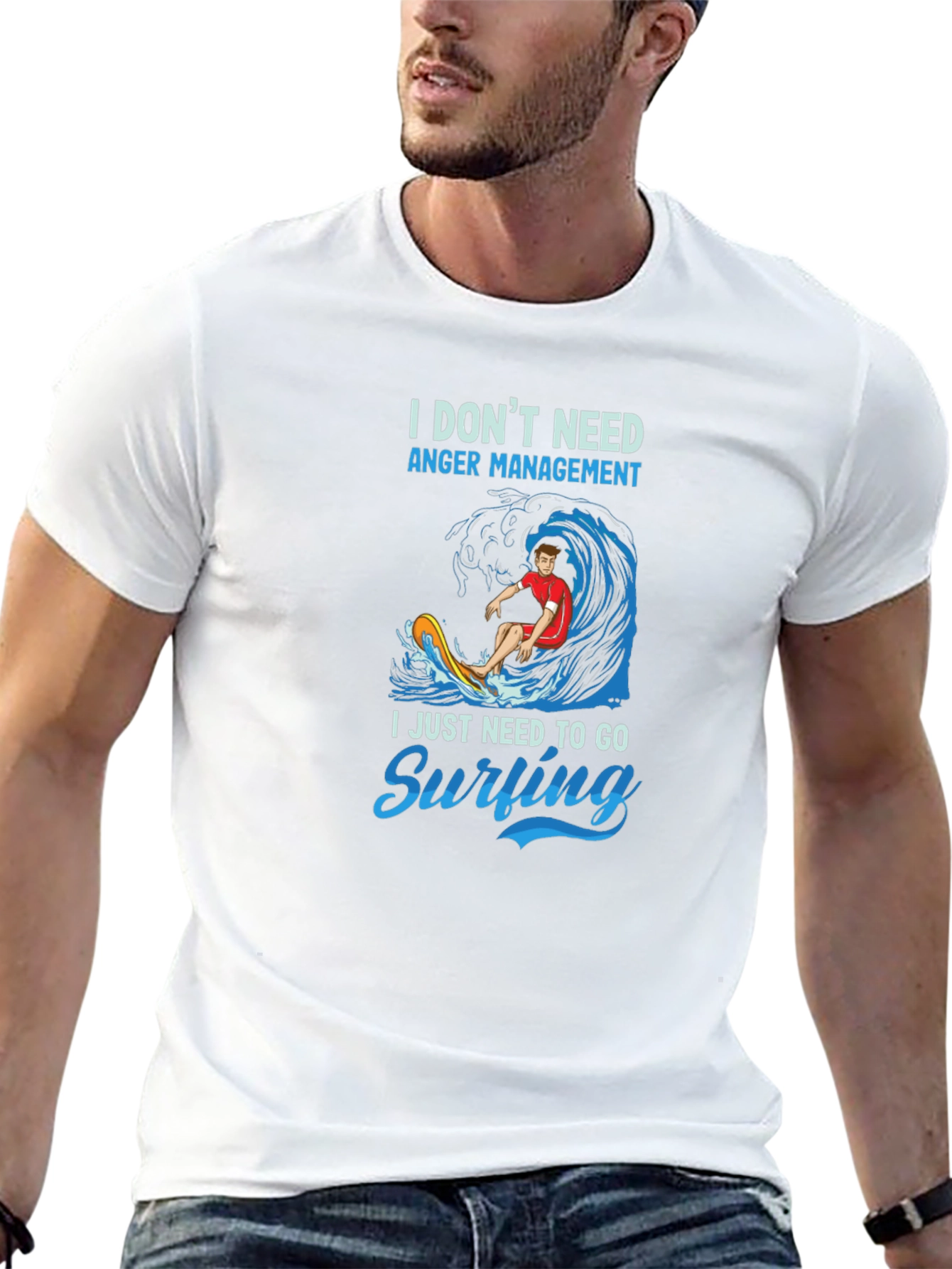 Surfing Graphic T-Shirt - Anger Management Alternative