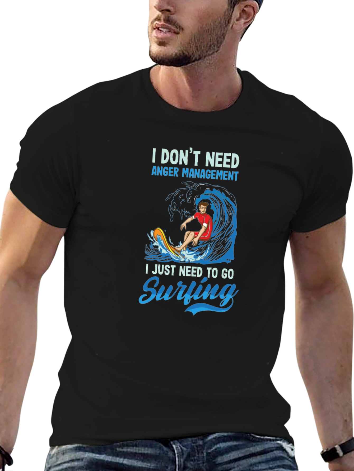 Surfing Graphic T-Shirt - Anger Management Alternative