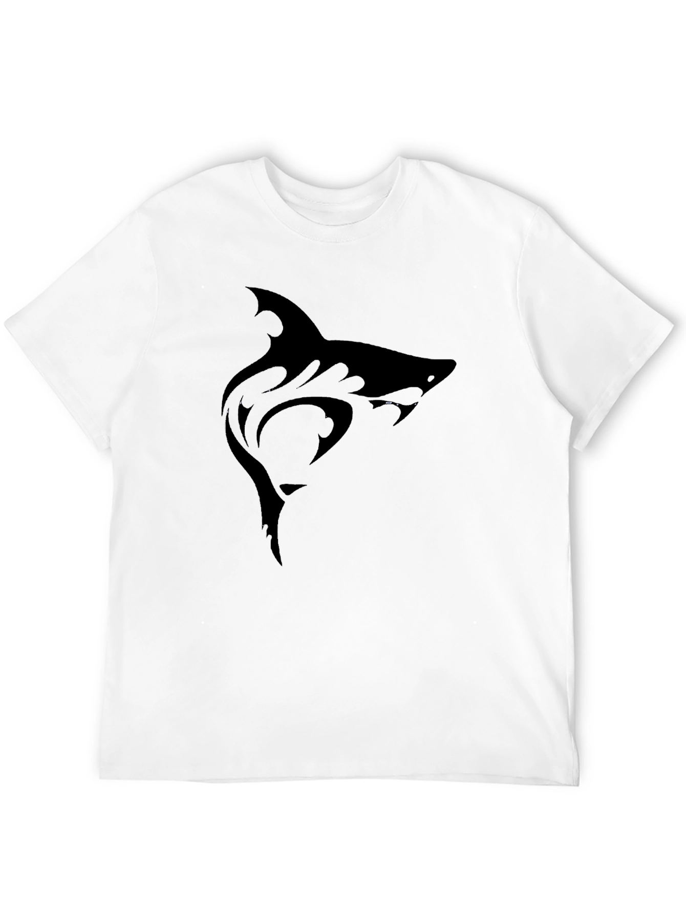 Mens Black Shark Graphic Tee