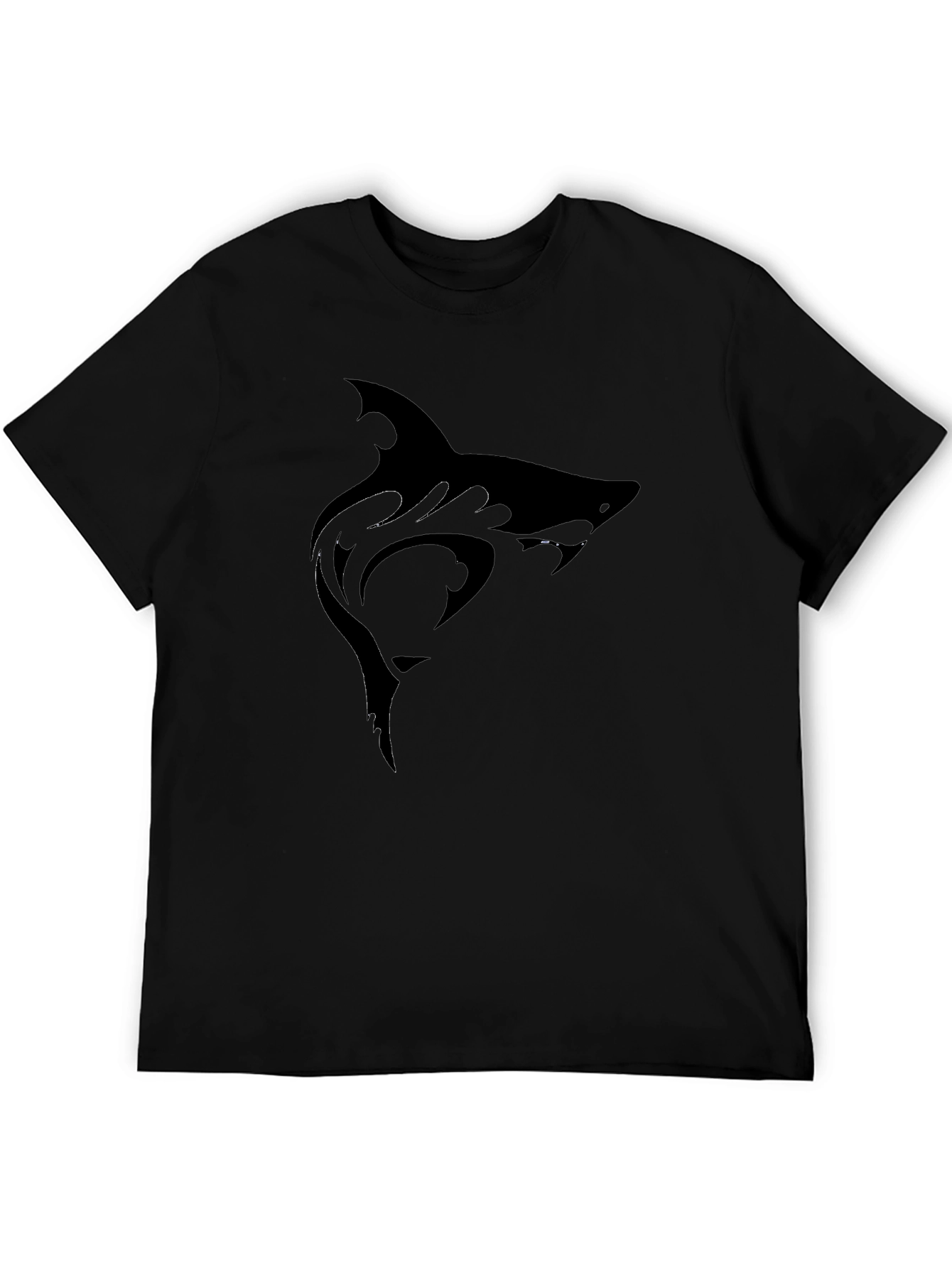 Mens Black Shark Graphic Tee