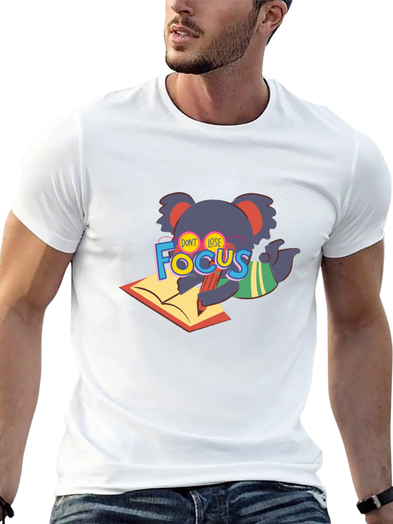 Dont Lose Focus Koala T-Shirt - Black