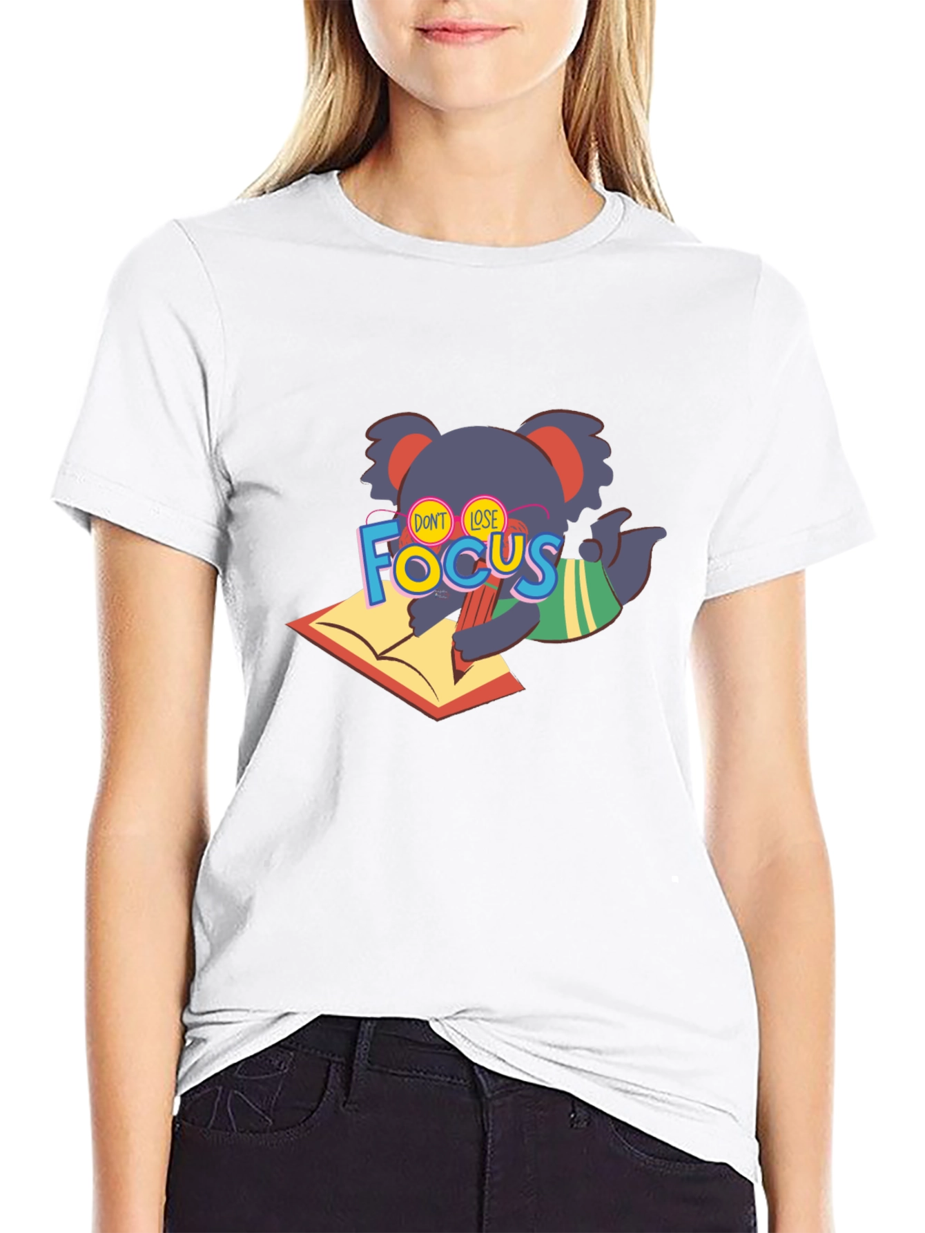 Dont Lose Focus Koala T-Shirt - Black