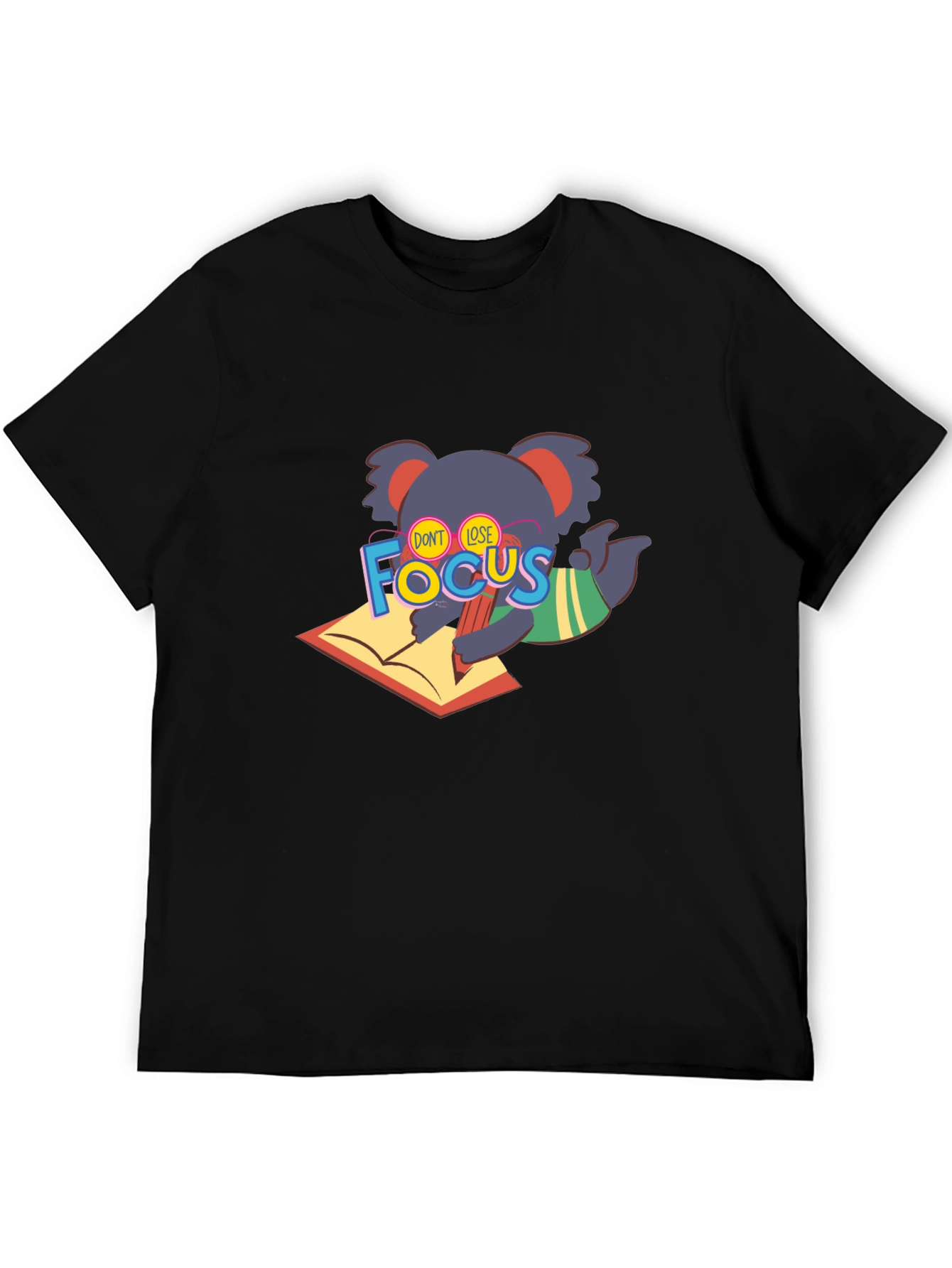 Dont Lose Focus Koala T-Shirt - Black